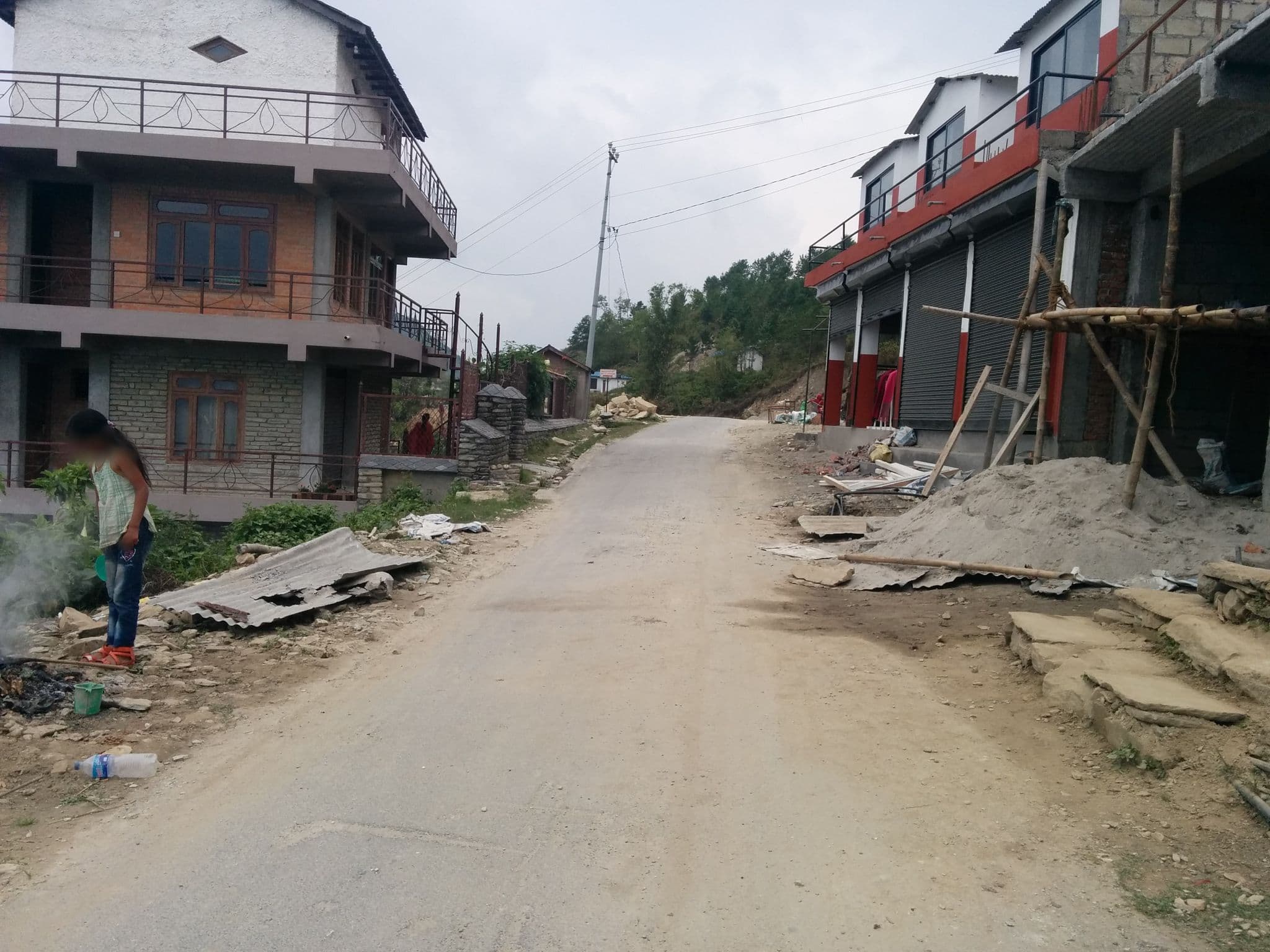 Street view near Sunset Lodge and Restaurant, Pokhara