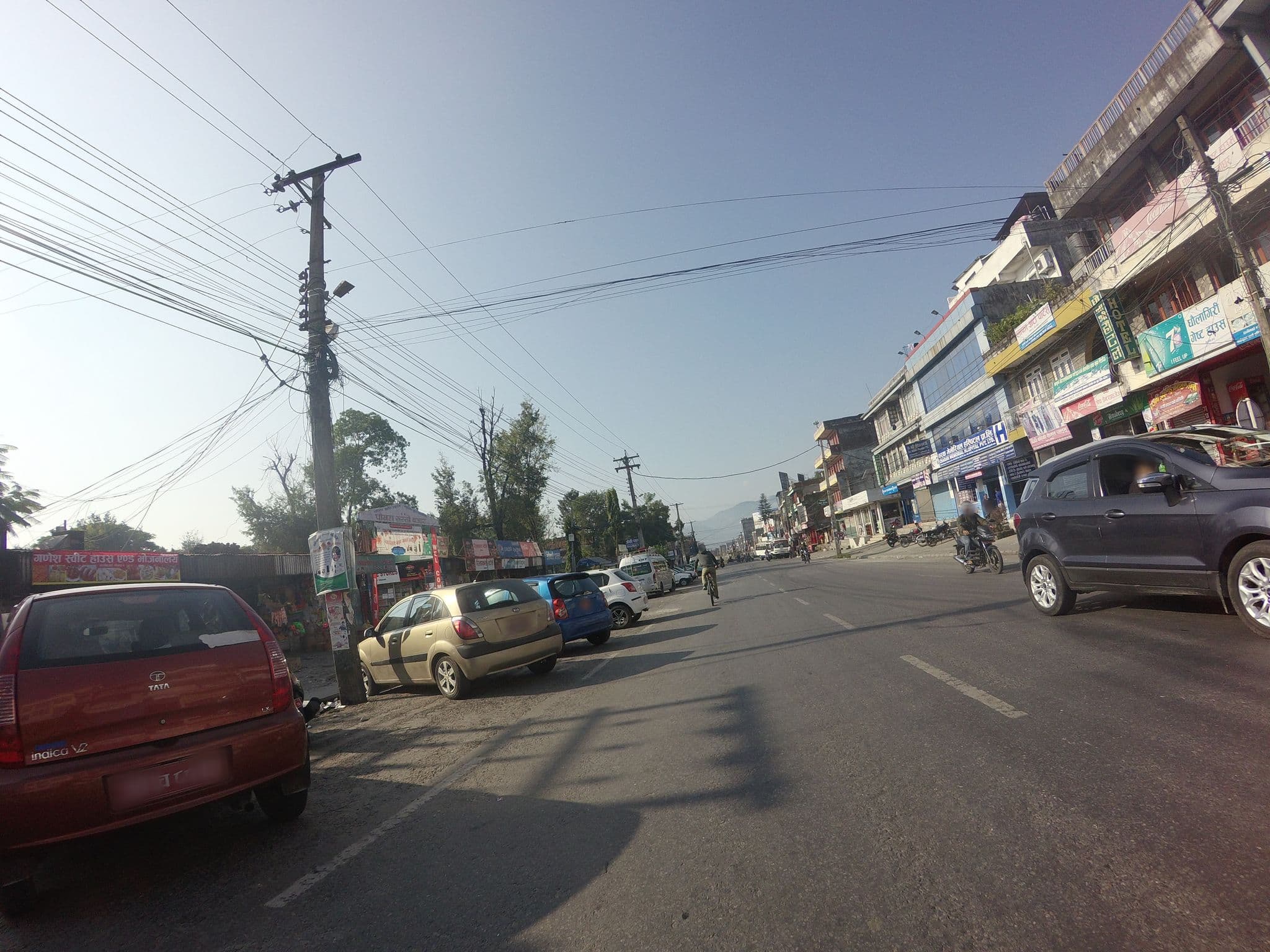 Street view near Dhawalagiri Guest House & Khaja Ghar, Pokhara