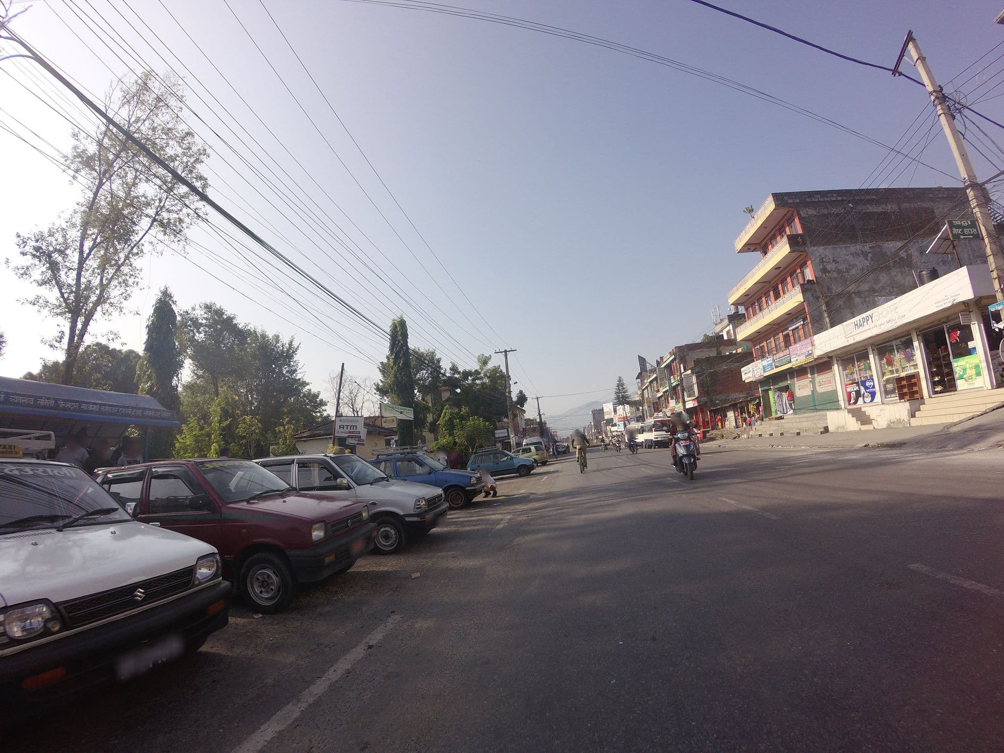 Street view near New Pokhara Bisram Hotel, Pokhara