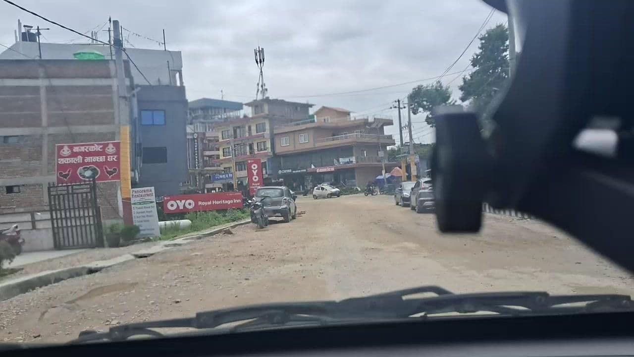 Street view near Hotel Panaroma Inn Restaurant & Bar, Nagarkot — © roadroid (CC BY-SA · Mapillary)