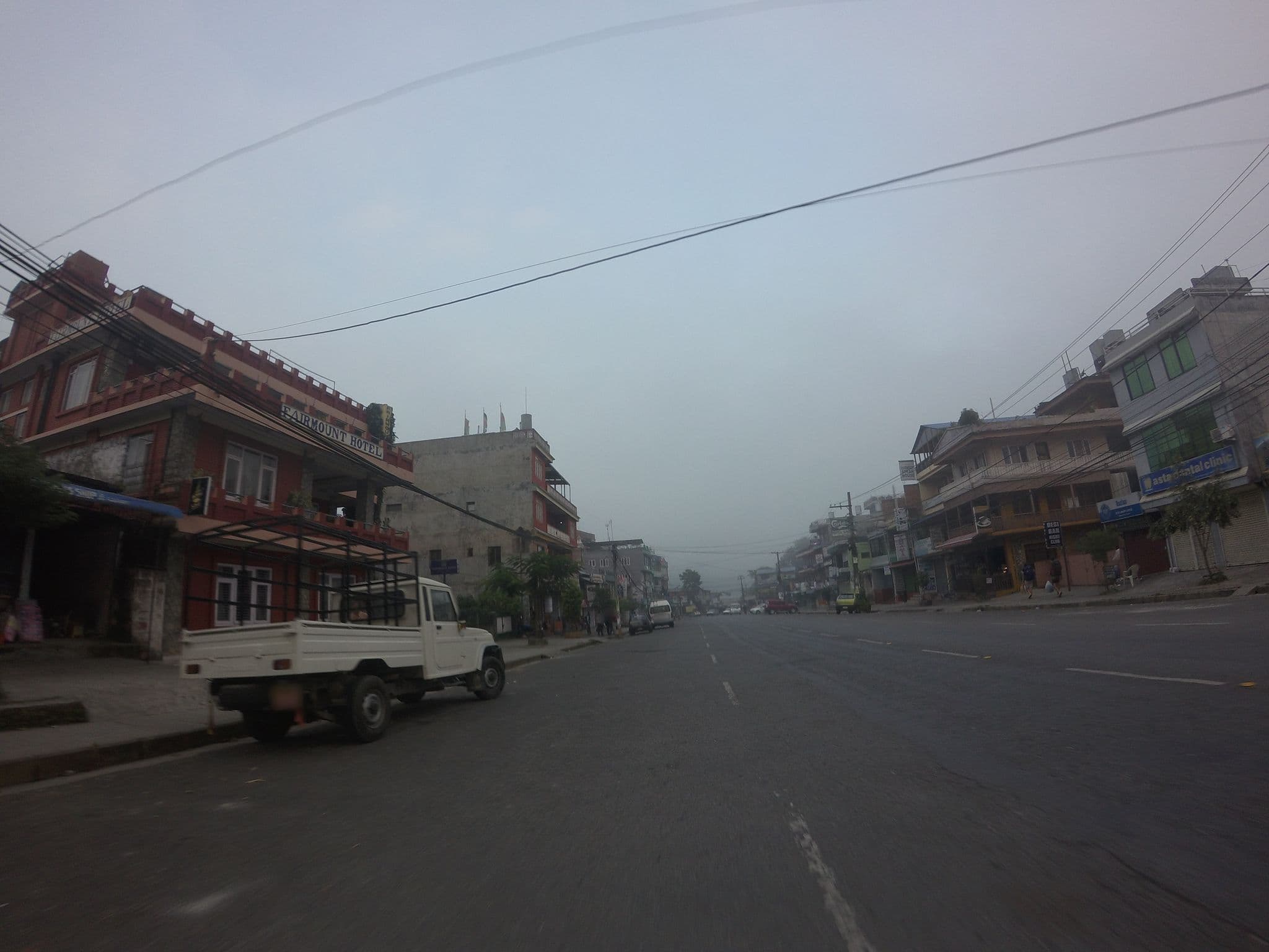 Street view near Fair Mount Hotel, Pokhara
