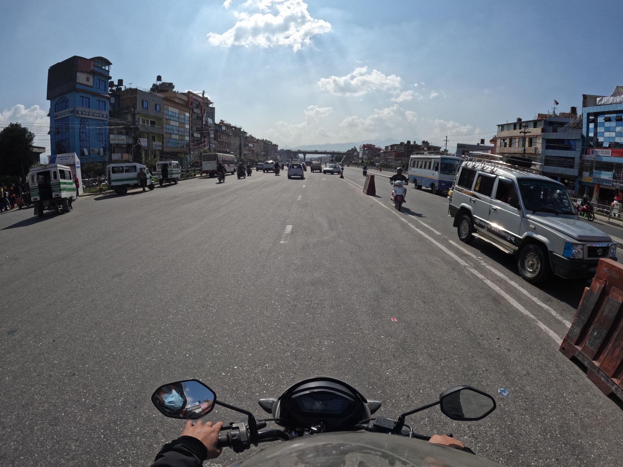 Street view near Sandhar Guest House and Rooftop Khaja and Khana ghar, Pātan