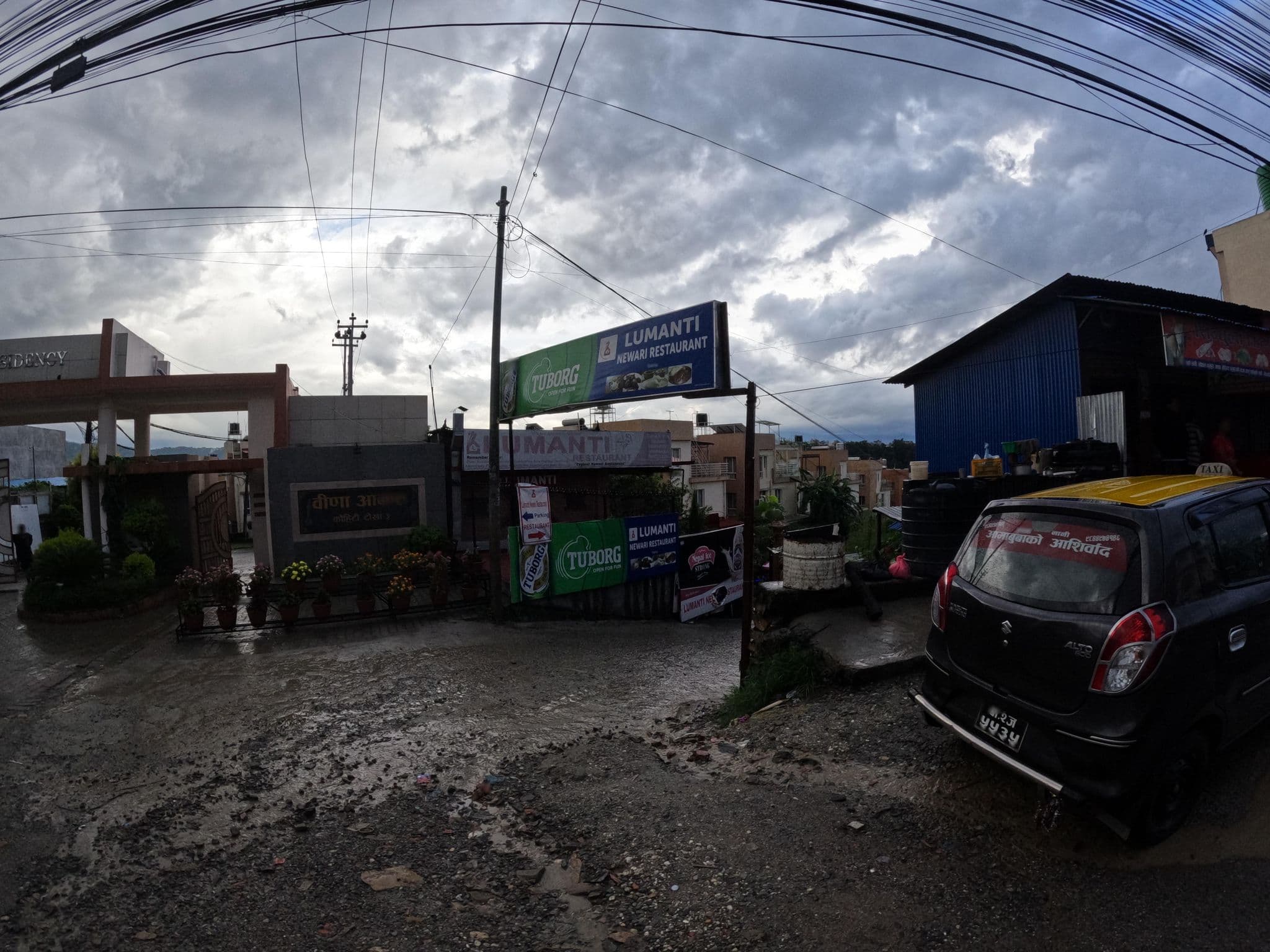 Street view near Veenas residency, Chapali̇̄ Bhaḍrakāli̇̄