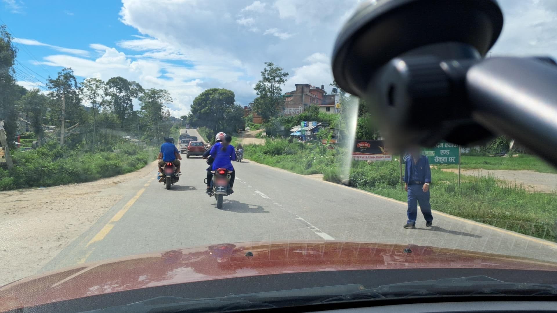 Street view near Rhythms Cafe And Thakali Bhanccha Ghar, Banepā — © roadroid (CC BY-SA · Mapillary)