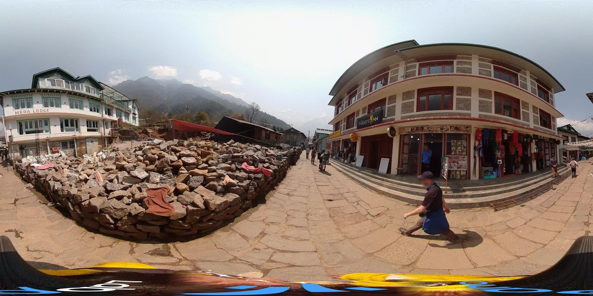 Street view near Hikers Inn, Namche Bazaar — © gallimaps (CC BY-SA · Mapillary)