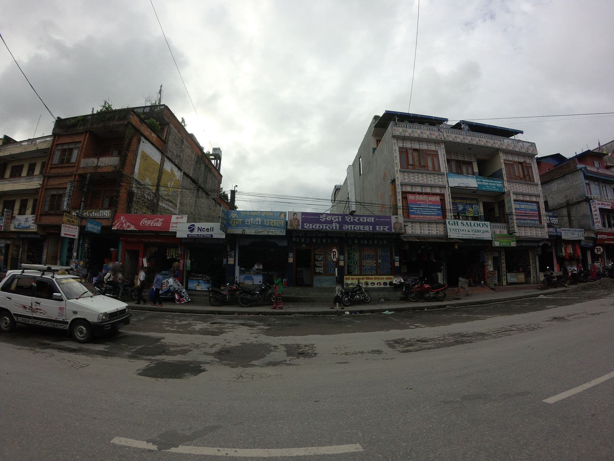 Street view near Hotel Santoshi, Pokhara