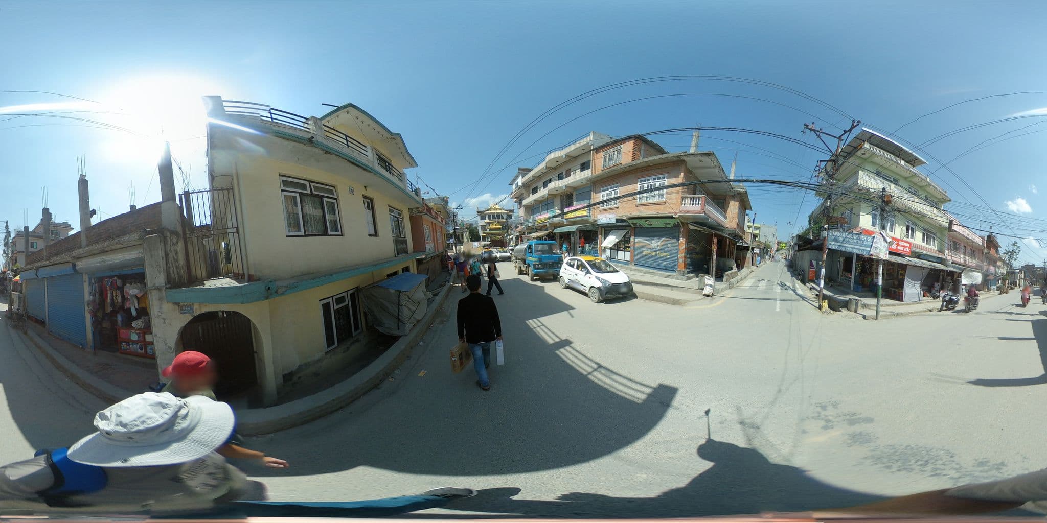 Street view near Boudha Apart Hotel, Kathmandu