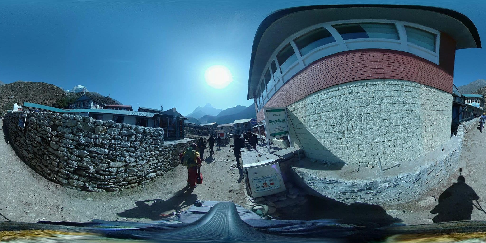 Street view near Beyul Alpine Cottage, Namche Bazaar — © gallimaps (CC BY-SA · Mapillary)