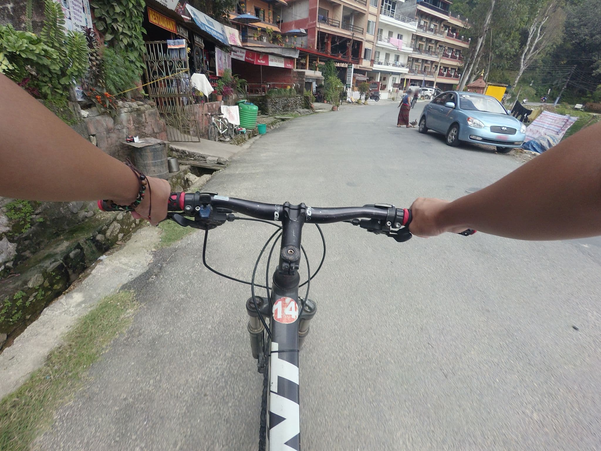 Street view near Lake Eleven, Pokhara