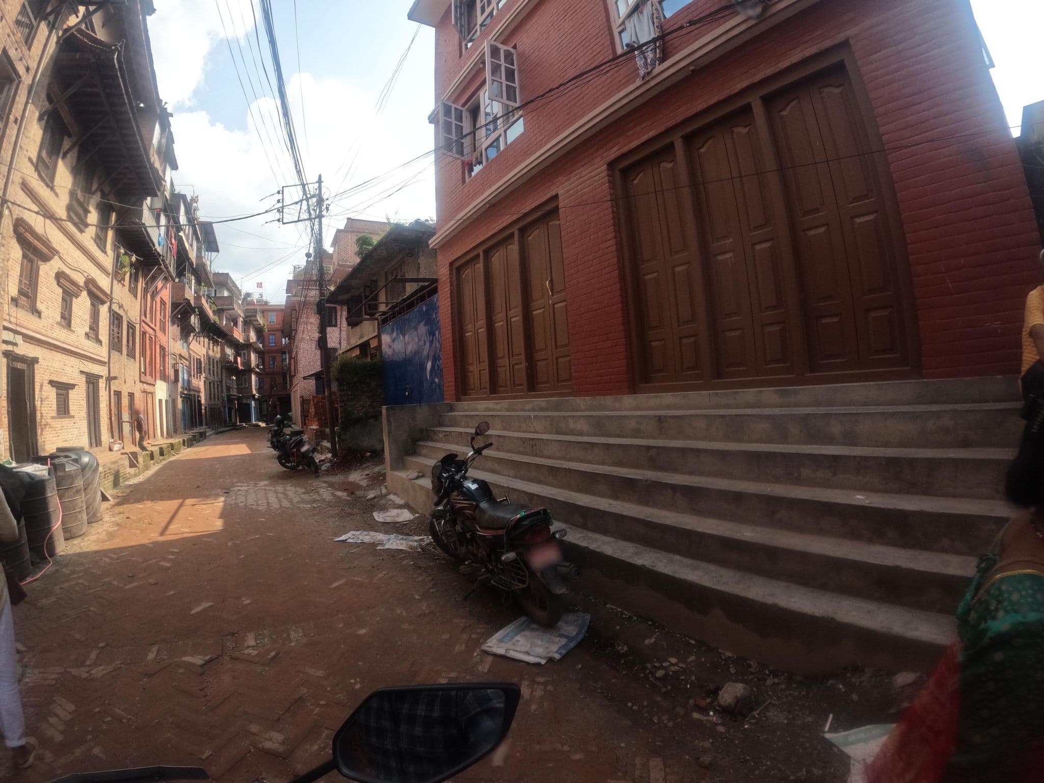 Street view near Manju Baha Hotel School, Madhyapur Thimi — © sachin_manandhar (CC BY-SA · Mapillary)