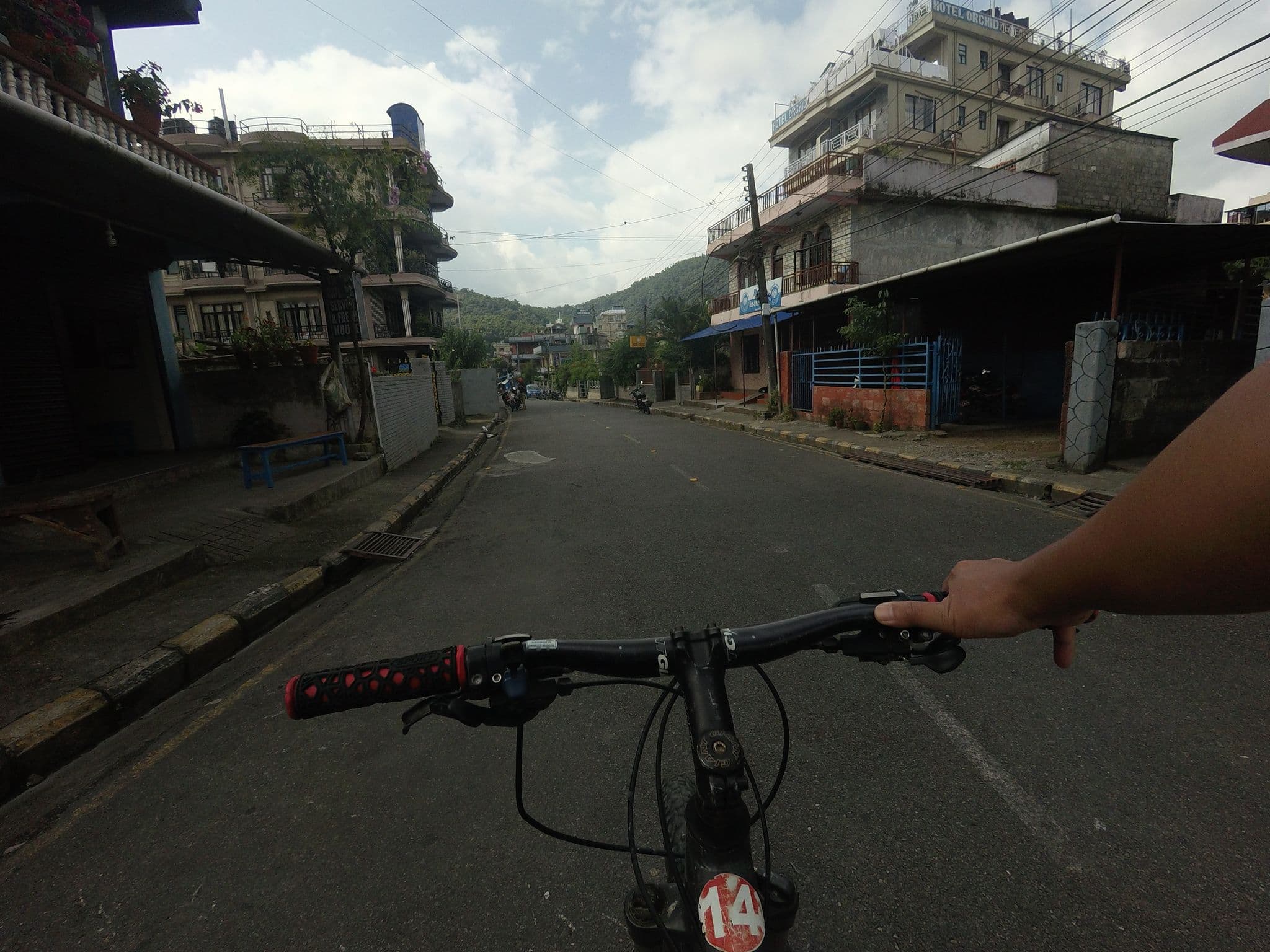 Street view near Hotel Orchid, Pokhara