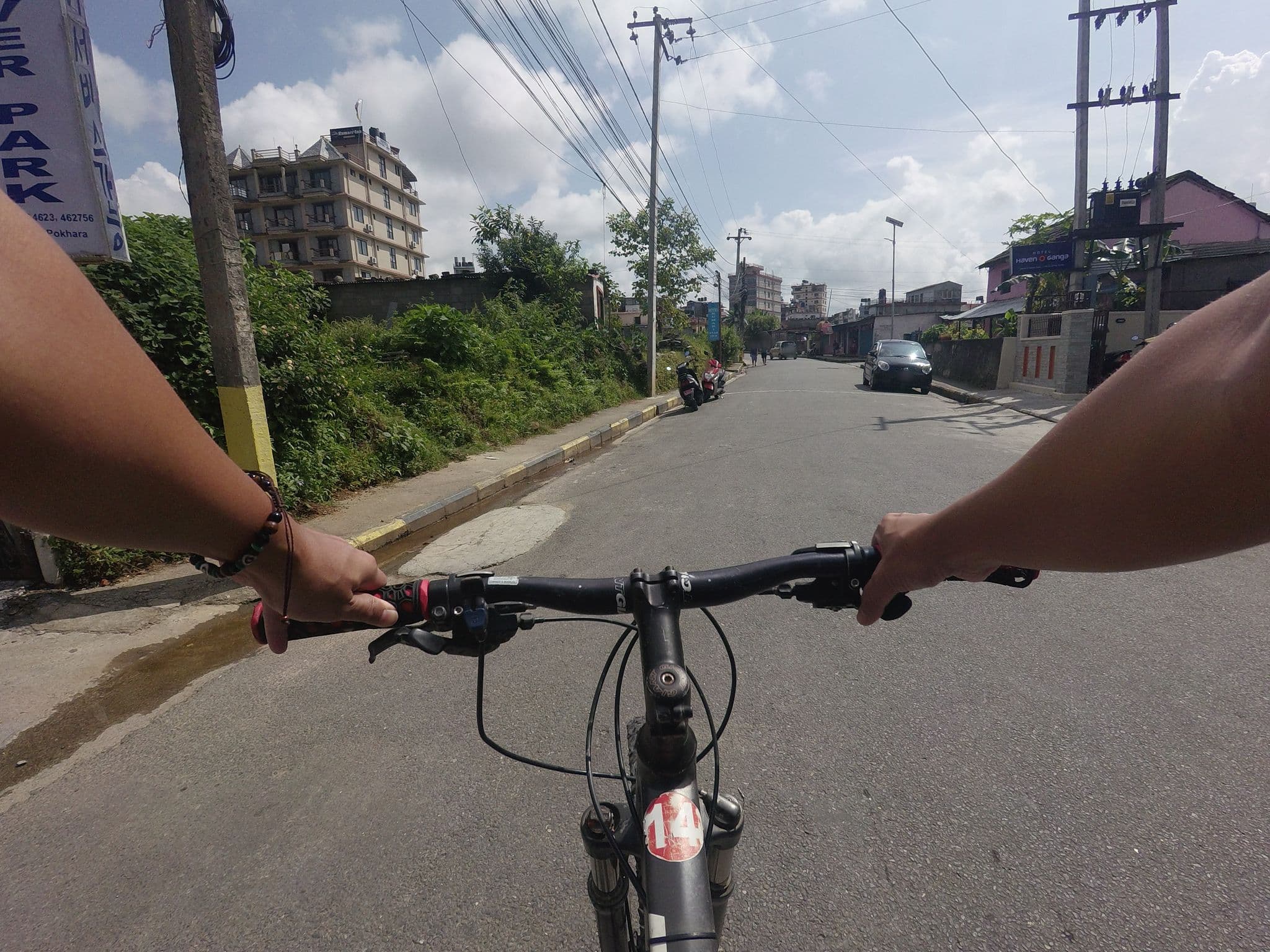 Street view near Silver Sky Hotel, Pokhara — © GOwin (CC BY-SA · Mapillary)