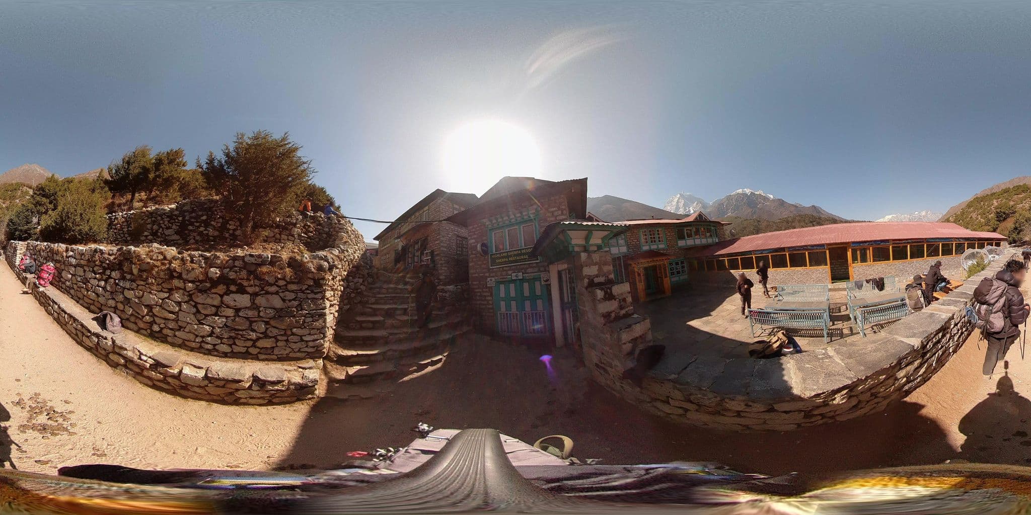 Street view near Highland Sherpa Resort, Namche Bazaar