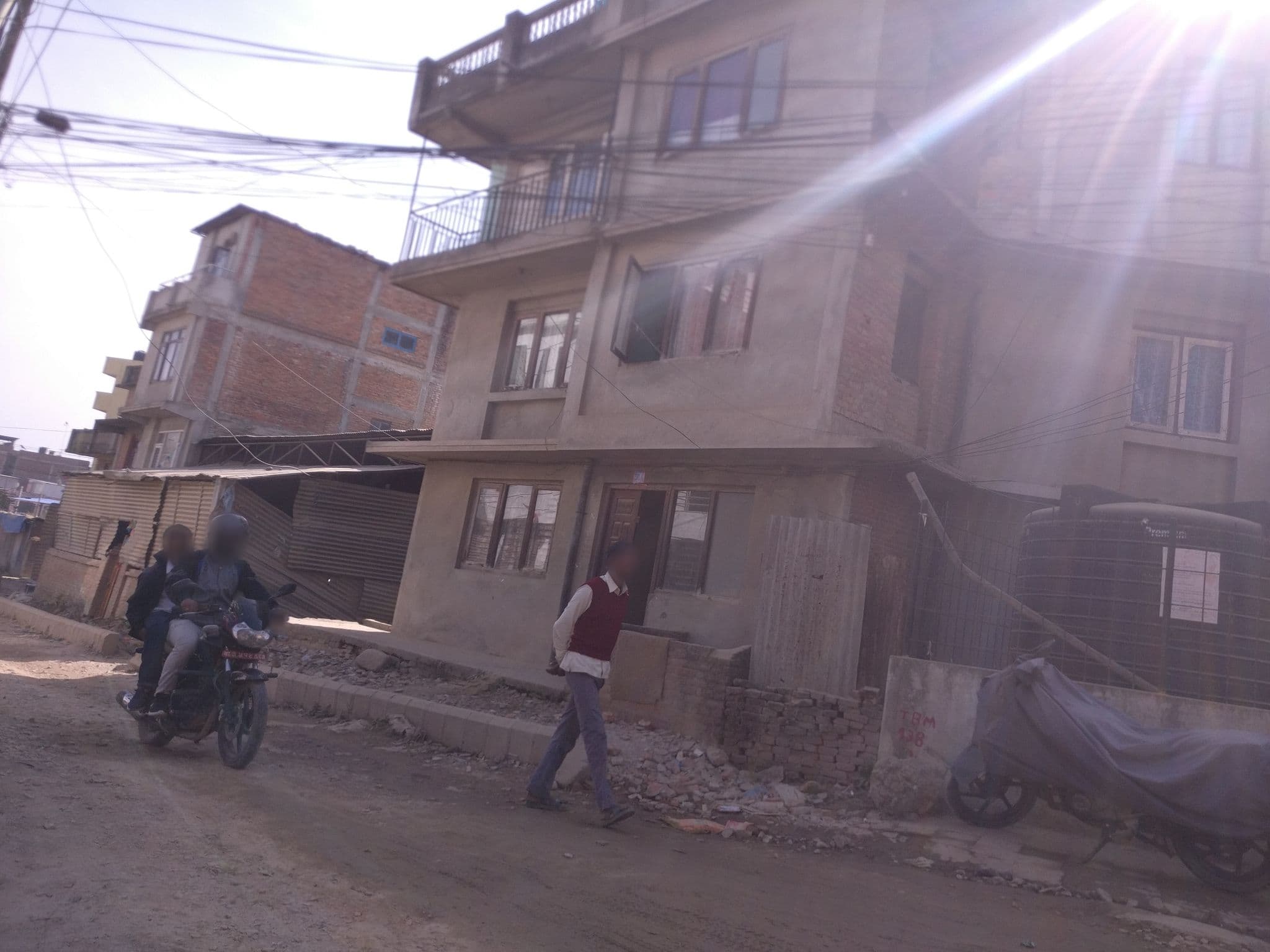 Street view near sagarmatha boys hostel 2nd building, Pātan