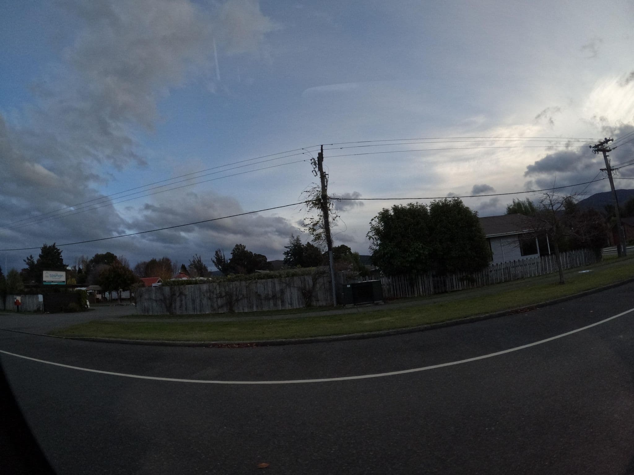 Street view near Matai Lodge, Te Anau
