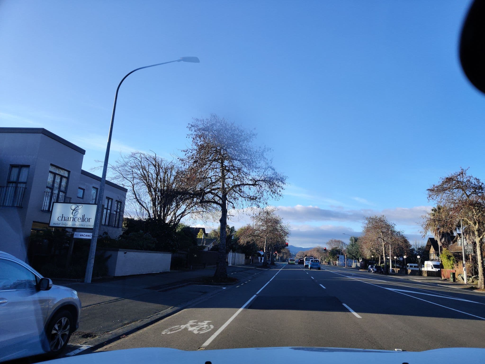 Street view near Chancellor Motor Lodge, Palmerston North — © elphix (CC BY-SA · Mapillary)