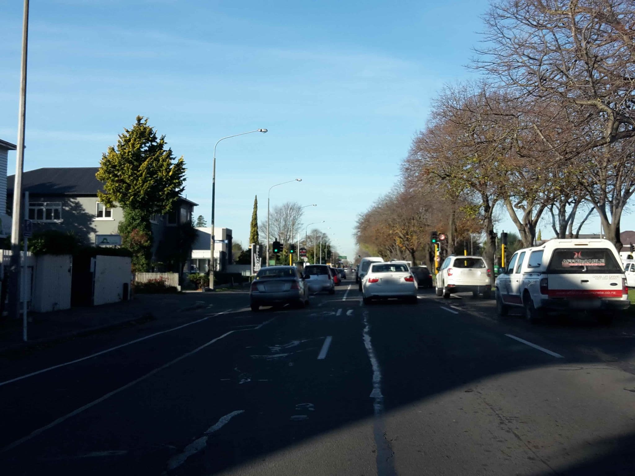 Street view near Kiwi Basecamp, Christchurch — © hoodlum (CC BY-SA · Mapillary)