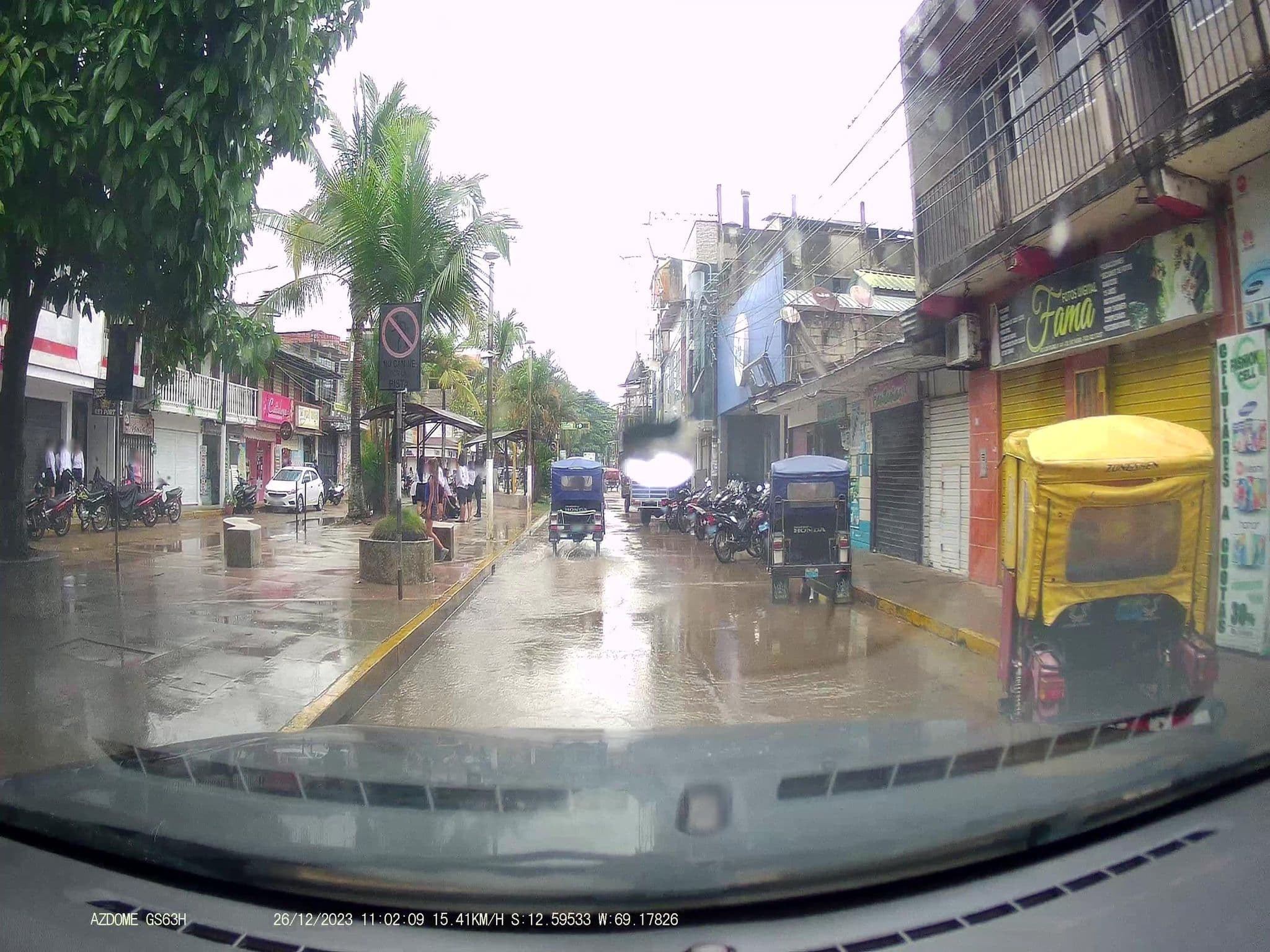 Street view near Hospedaje Rey Port, Puerto Maldonado — © jaderbavaresco (CC BY-SA · Mapillary)