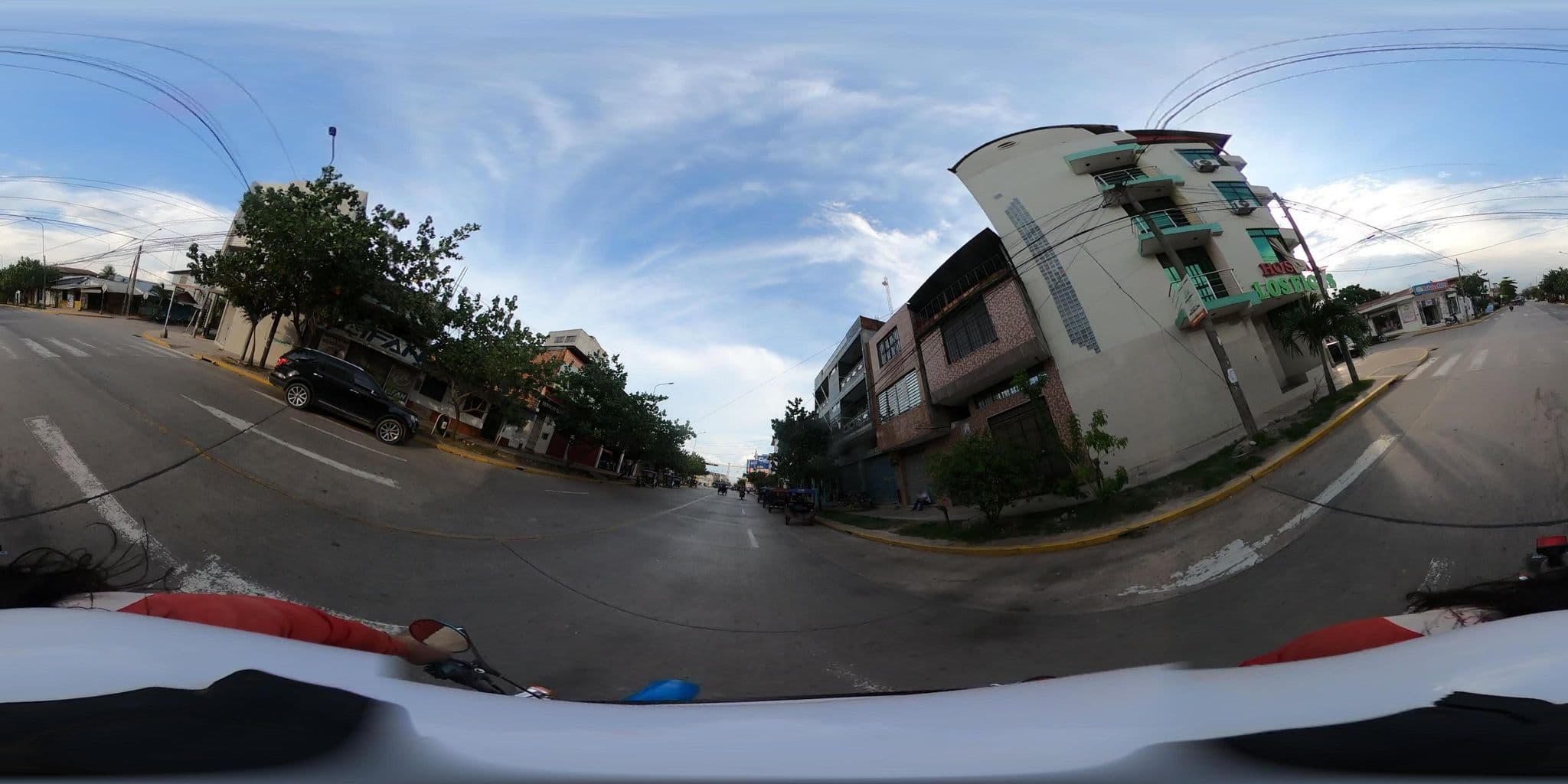 Street view near Hostal Los Ficus, Pucallpa — © johnarupire (CC BY-SA · Mapillary)