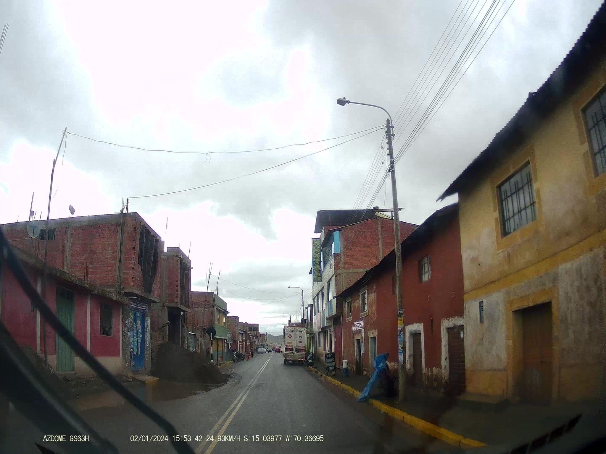 Street view near Hostal Virgen del Carmen, Azángaro — © jaderbavaresco (CC BY-SA · Mapillary)