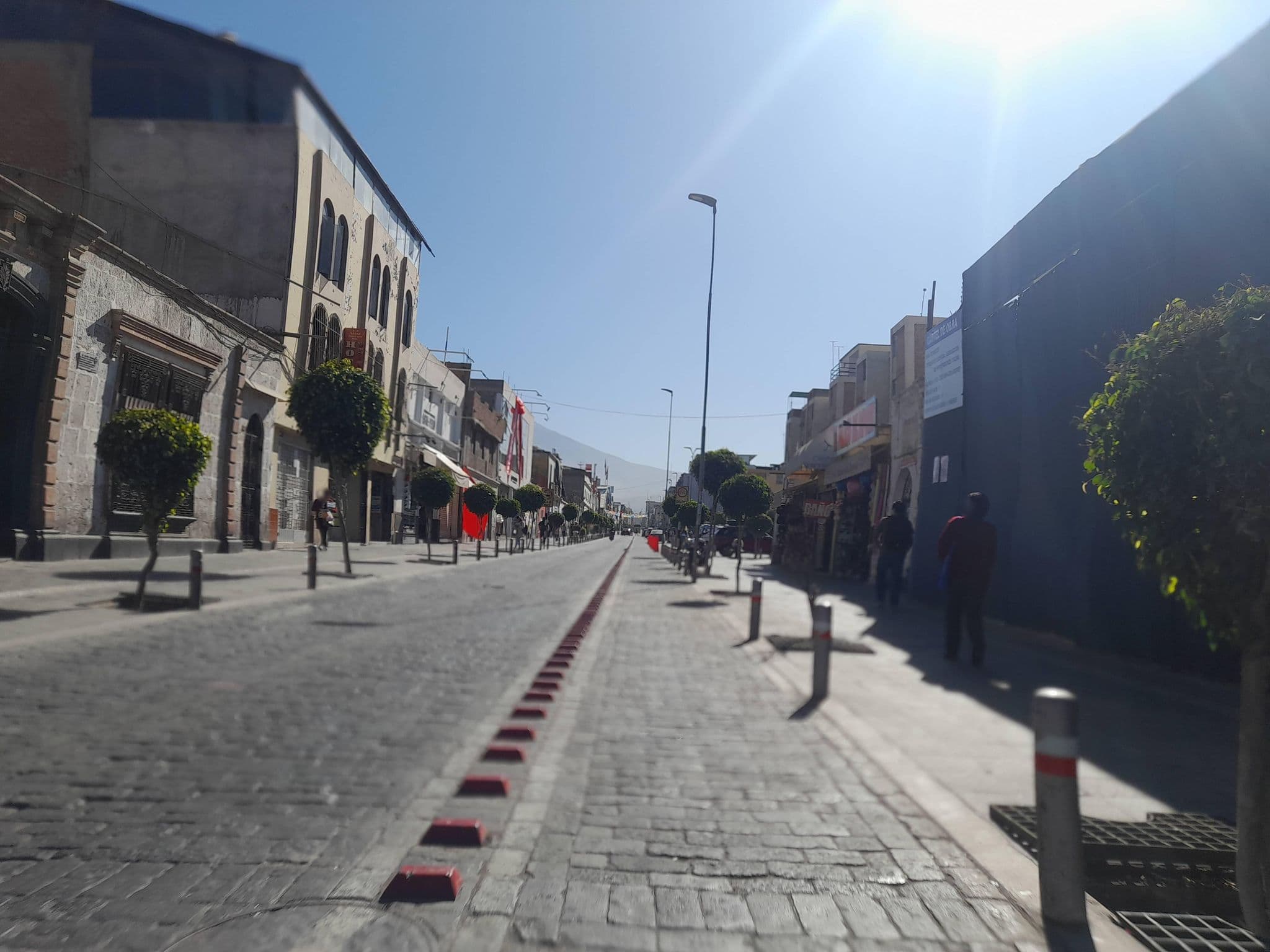 Street view near Corona Suite Hotel, Arequipa