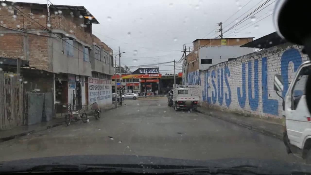 Street view near Hotel Marzano, Cajamarca — © roadroid (CC BY-SA · Mapillary)