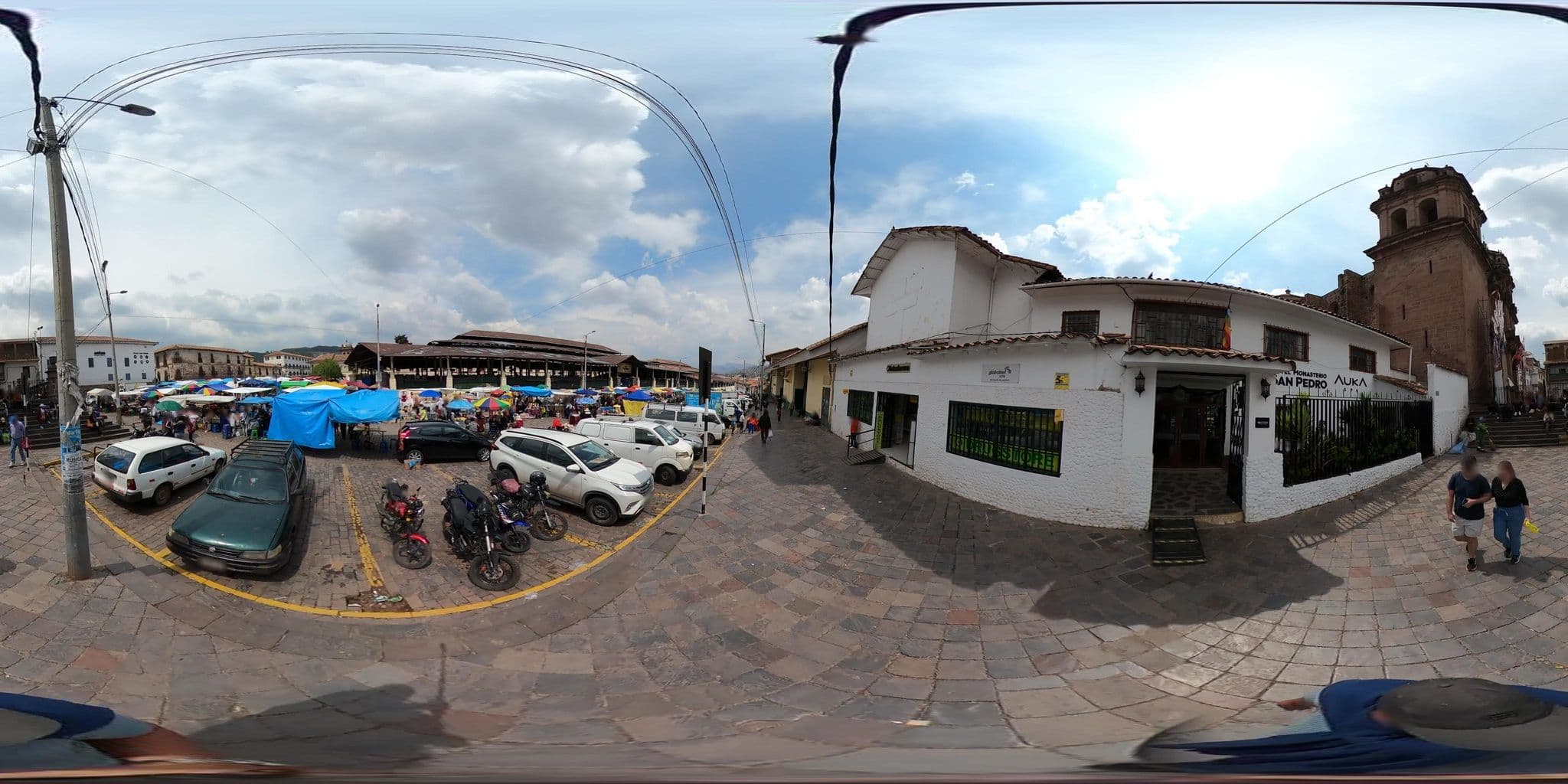 Street view near Hotel Monasterio San Pedro, Santiago