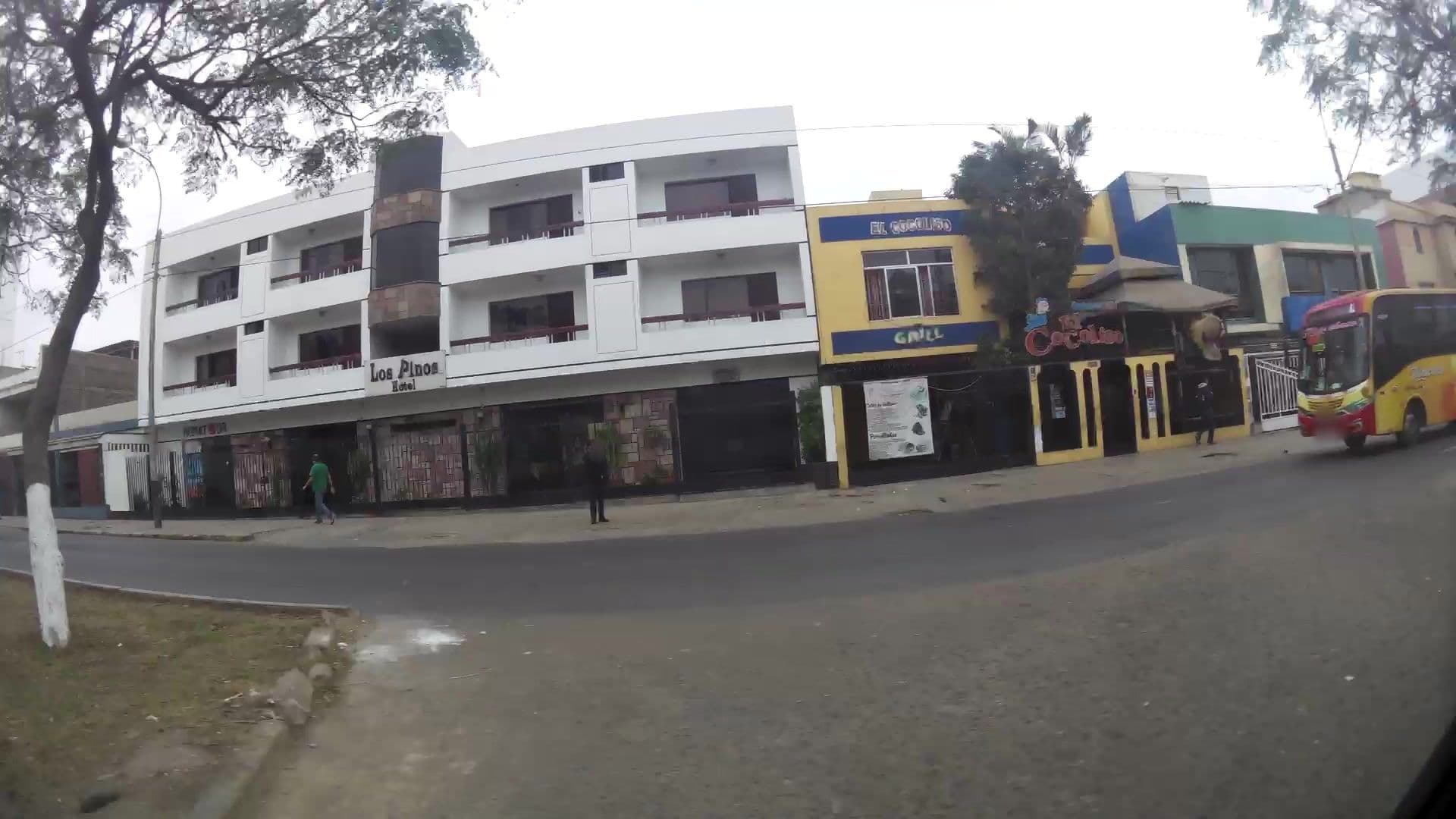 Street view near Los Pinos Hotel, Trujillo
