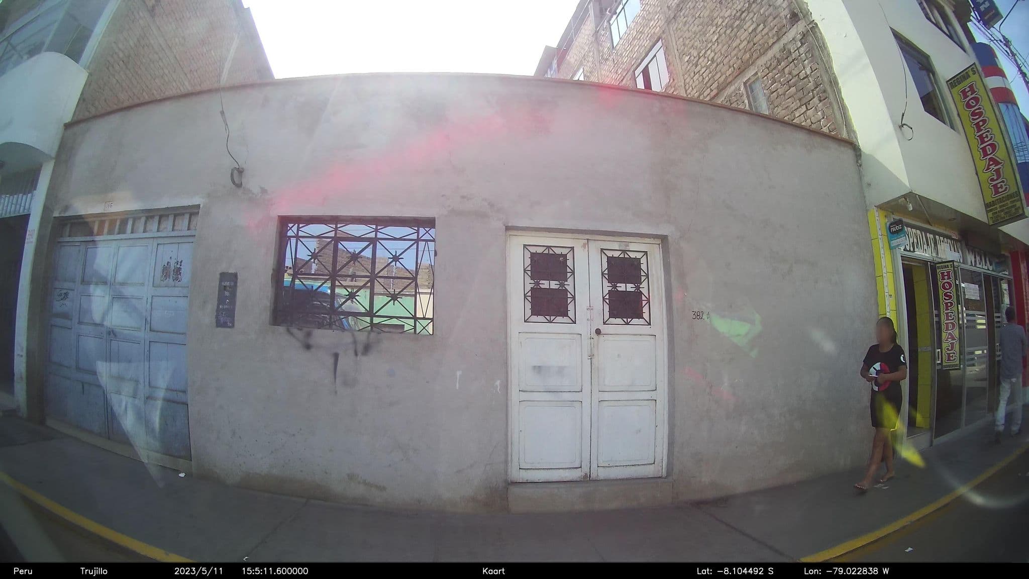 Street view near Regina's Hospedaje, Trujillo — © kaart_2 (CC BY-SA · Mapillary)