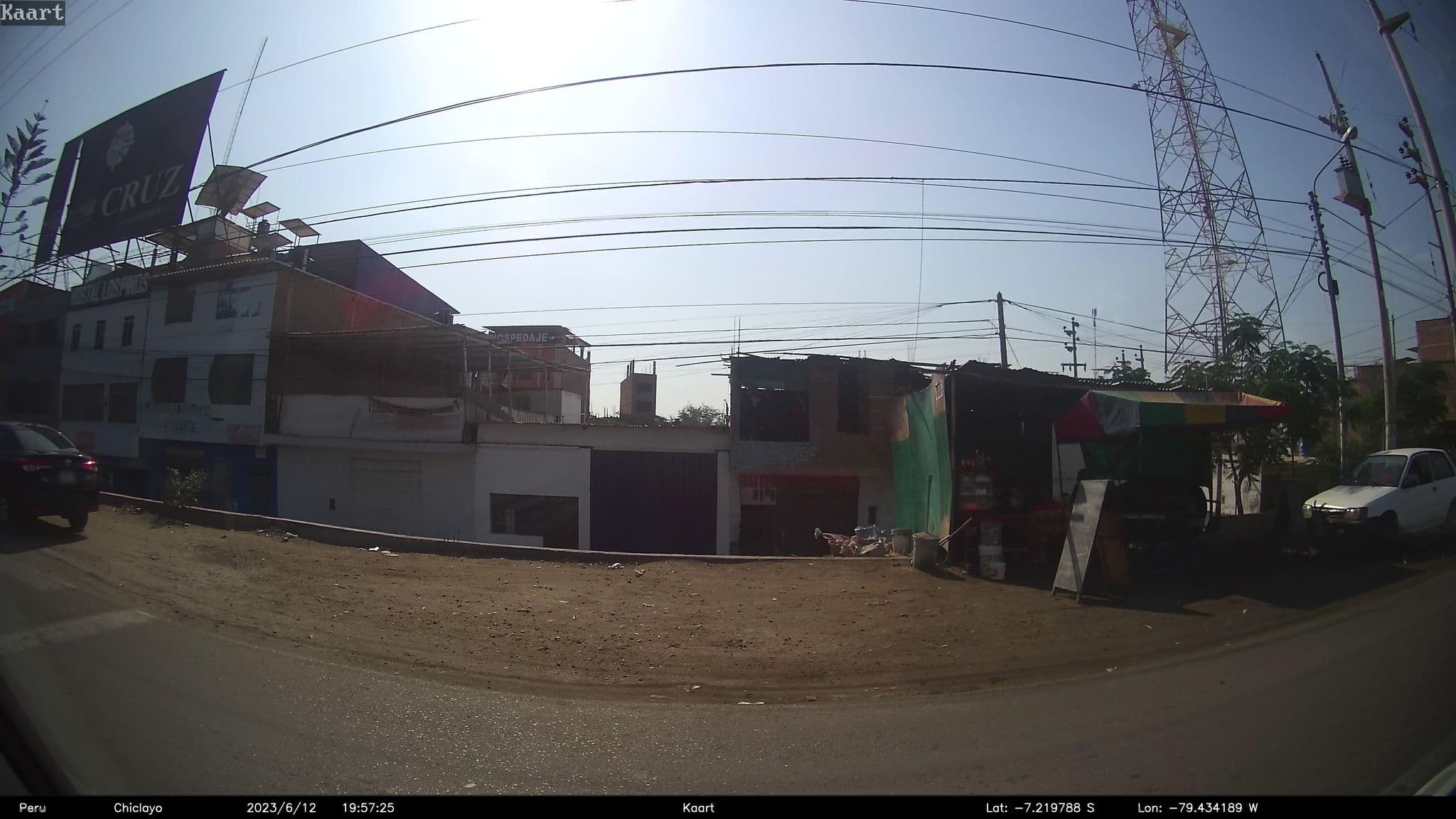 Street view near Hostal Los Pinos, Chepén — © kaart_2 (CC BY-SA · Mapillary)