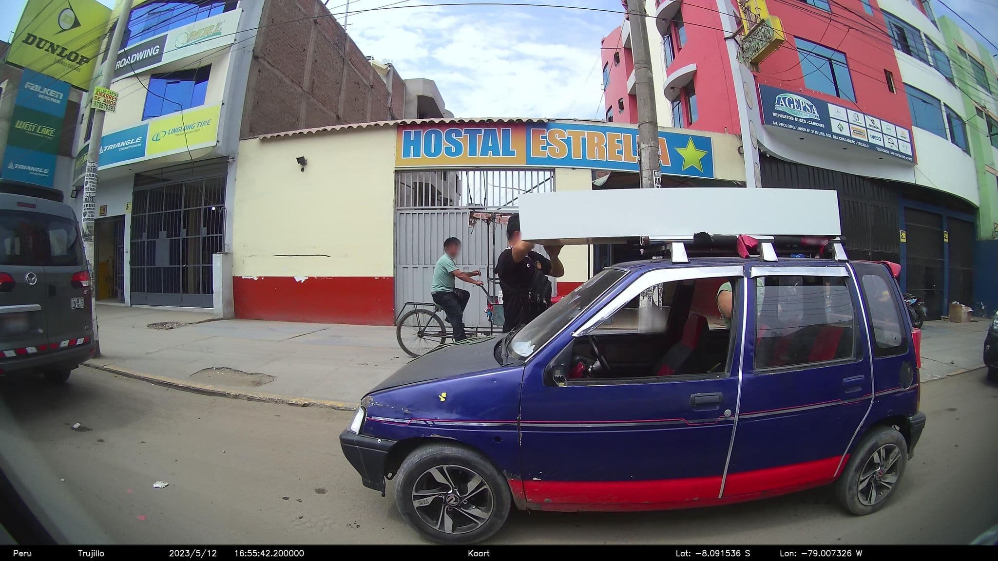 Street view near Hostal Estrella, Trujillo