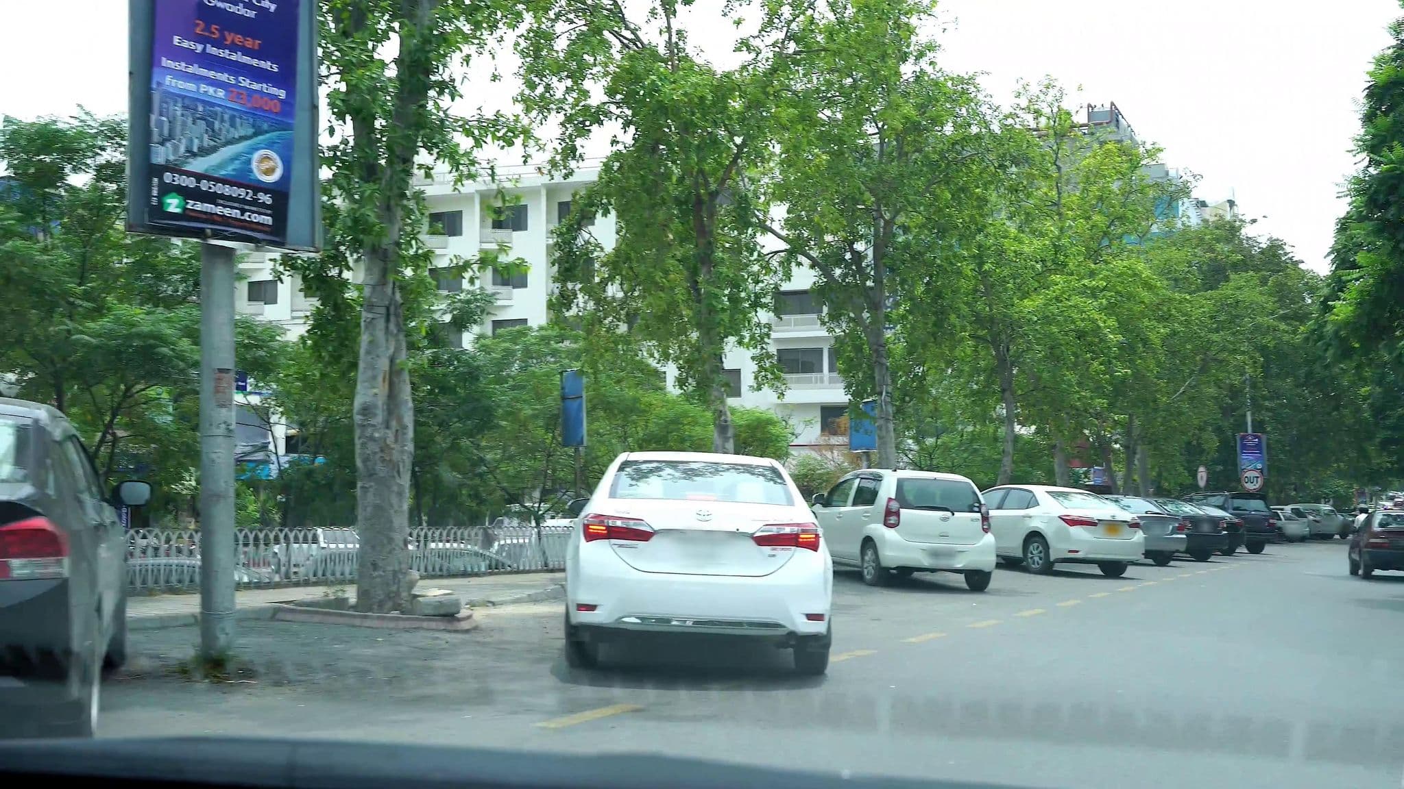 Street view near Comfort Residency, Islamabad