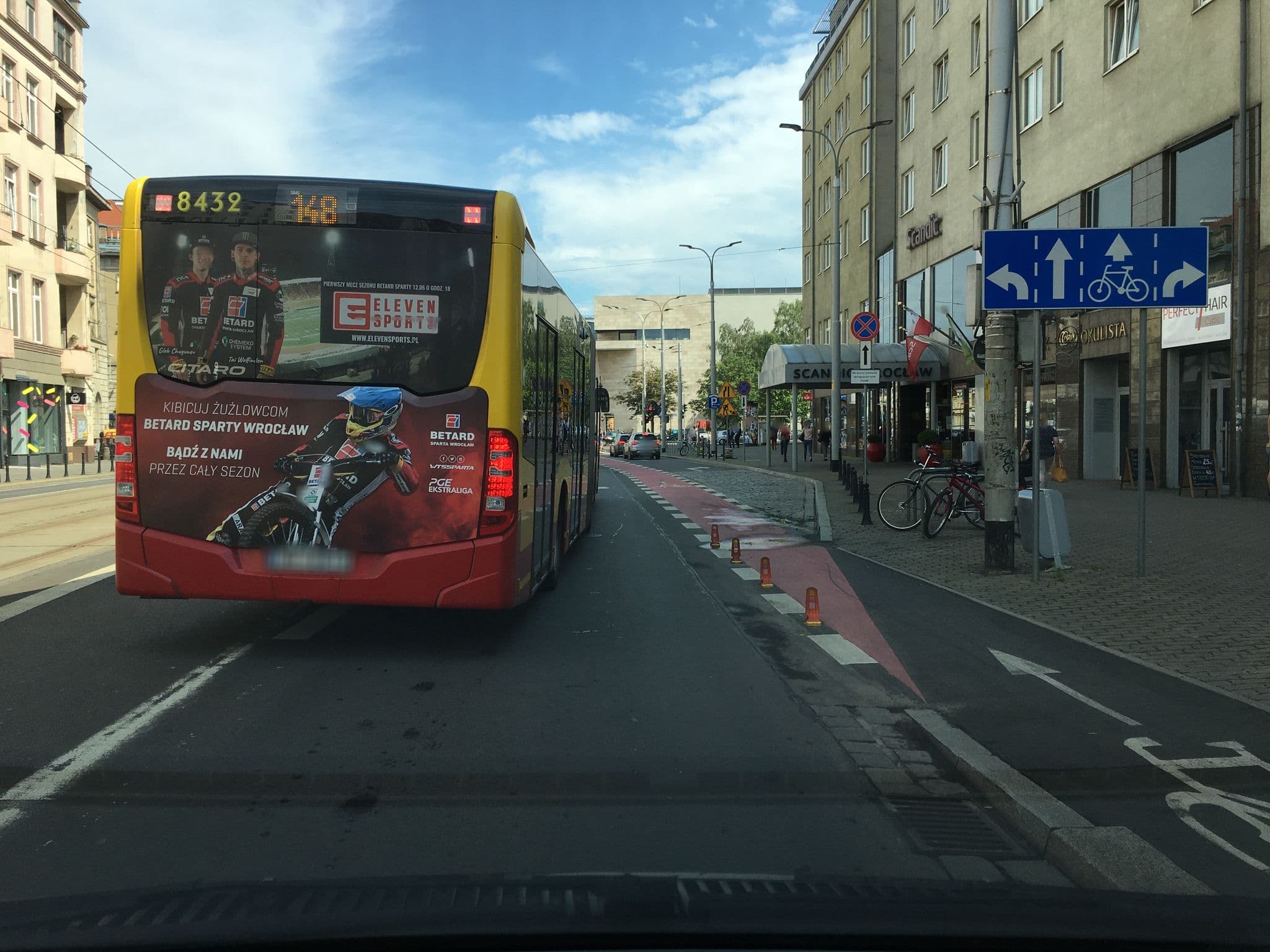 Street view near Scandic, Wrocław — © misiekwr (CC BY-SA · Mapillary)