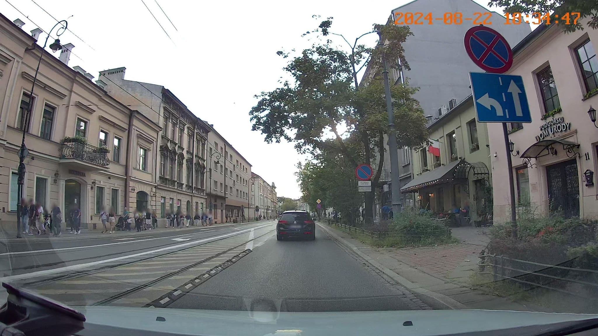 Street view near Delecta, Kraków