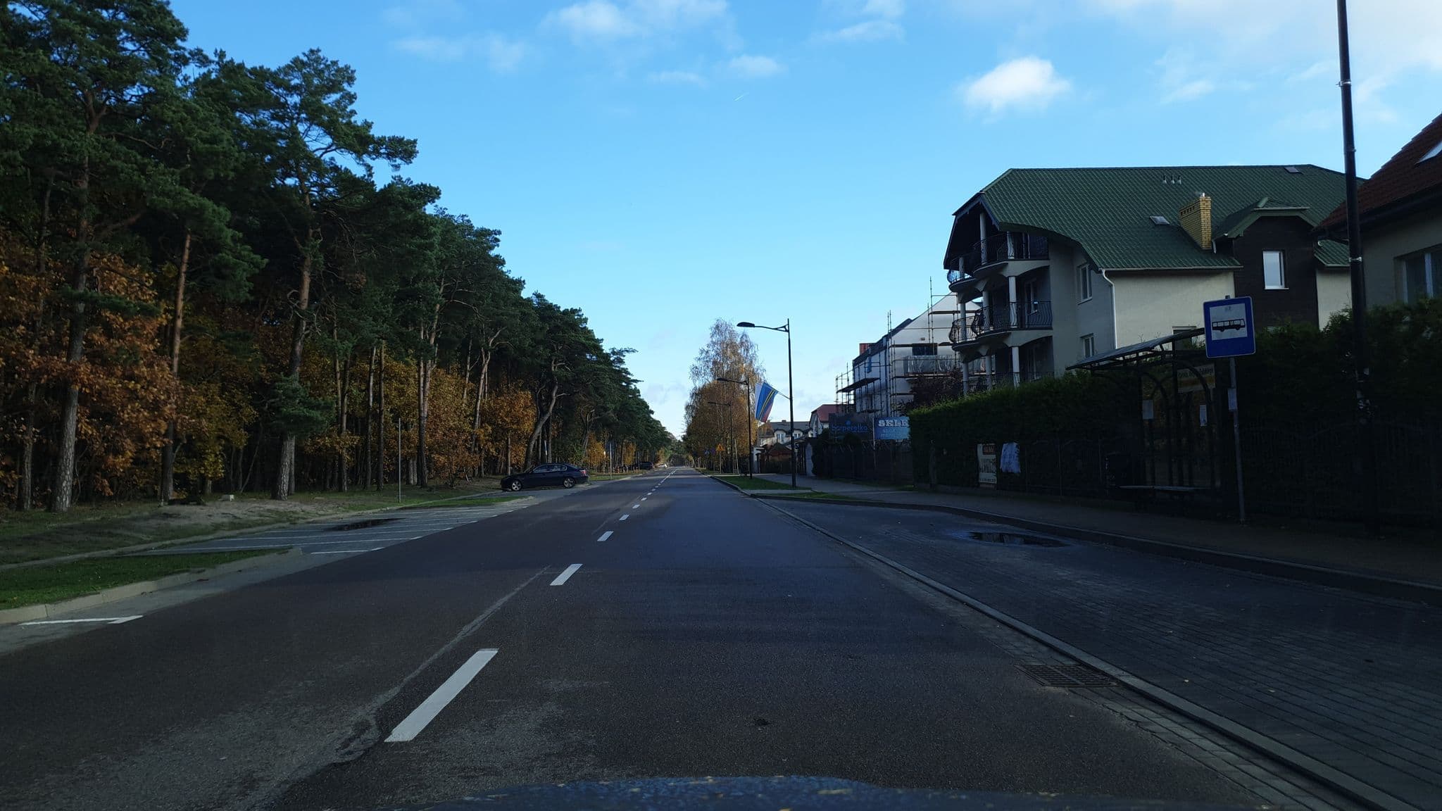 Street view near Willa Bałtyk, Jastrzębia Góra