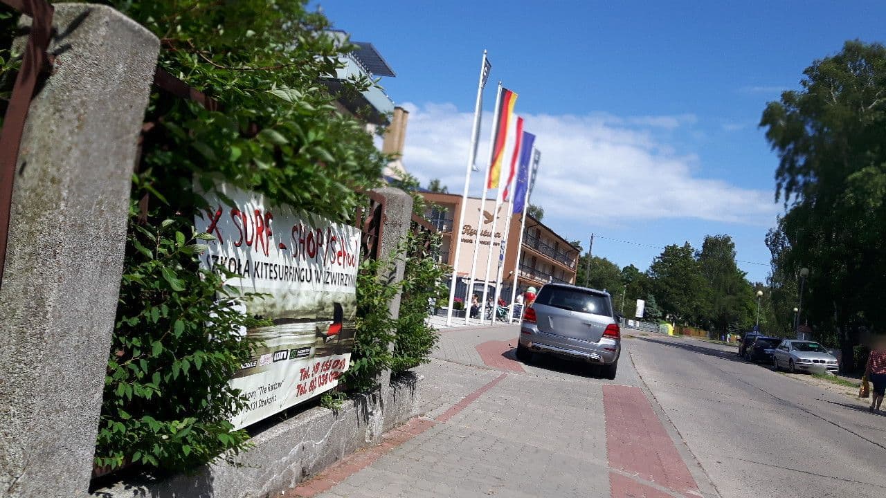 Street view near Cristal SPA, Grzybowo