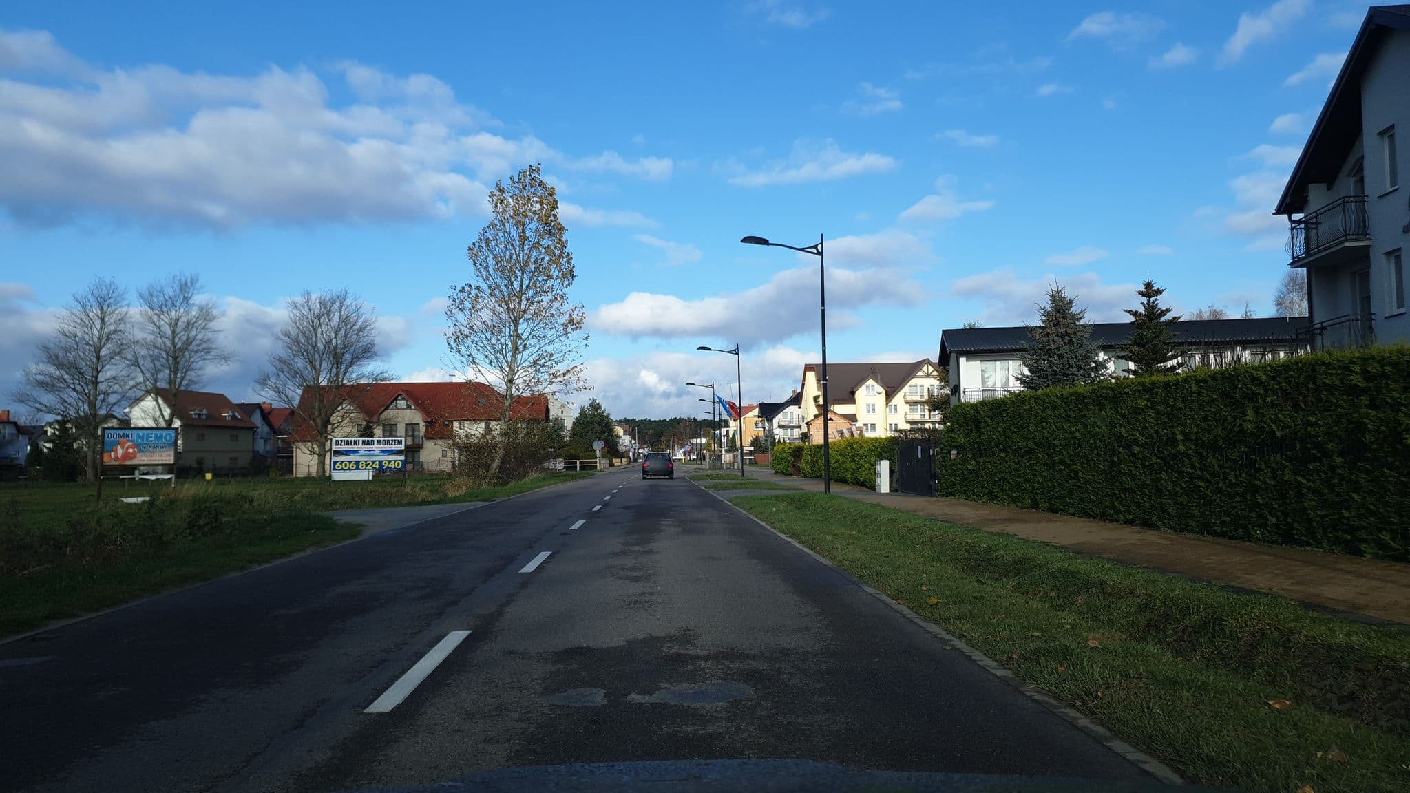 Street view near Willa Aleksandra, Jastrzębia Góra