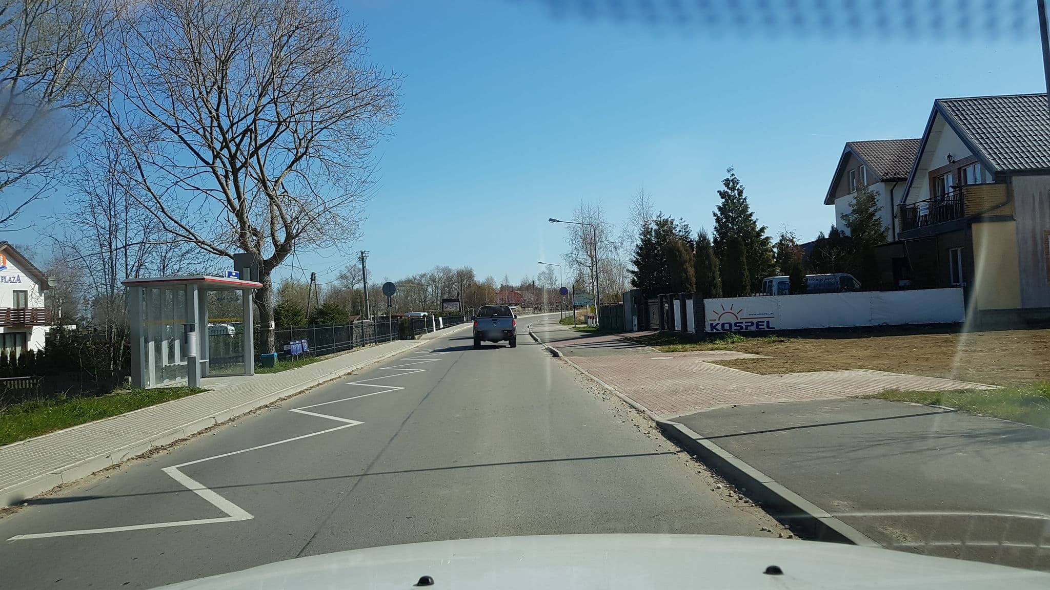 Street view near Villa Muszelka, Ustronie Morskie