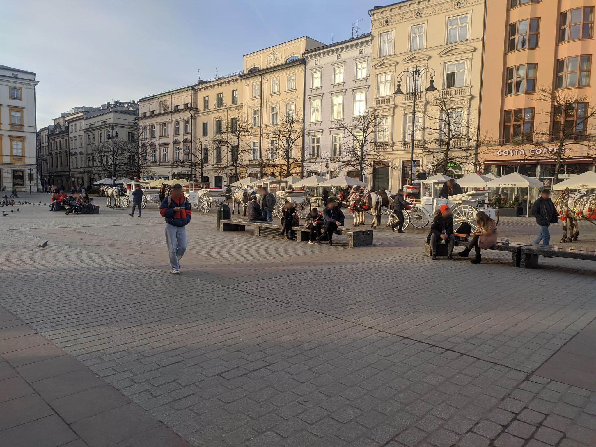 Street view near The Bonerowski Palace, Kraków