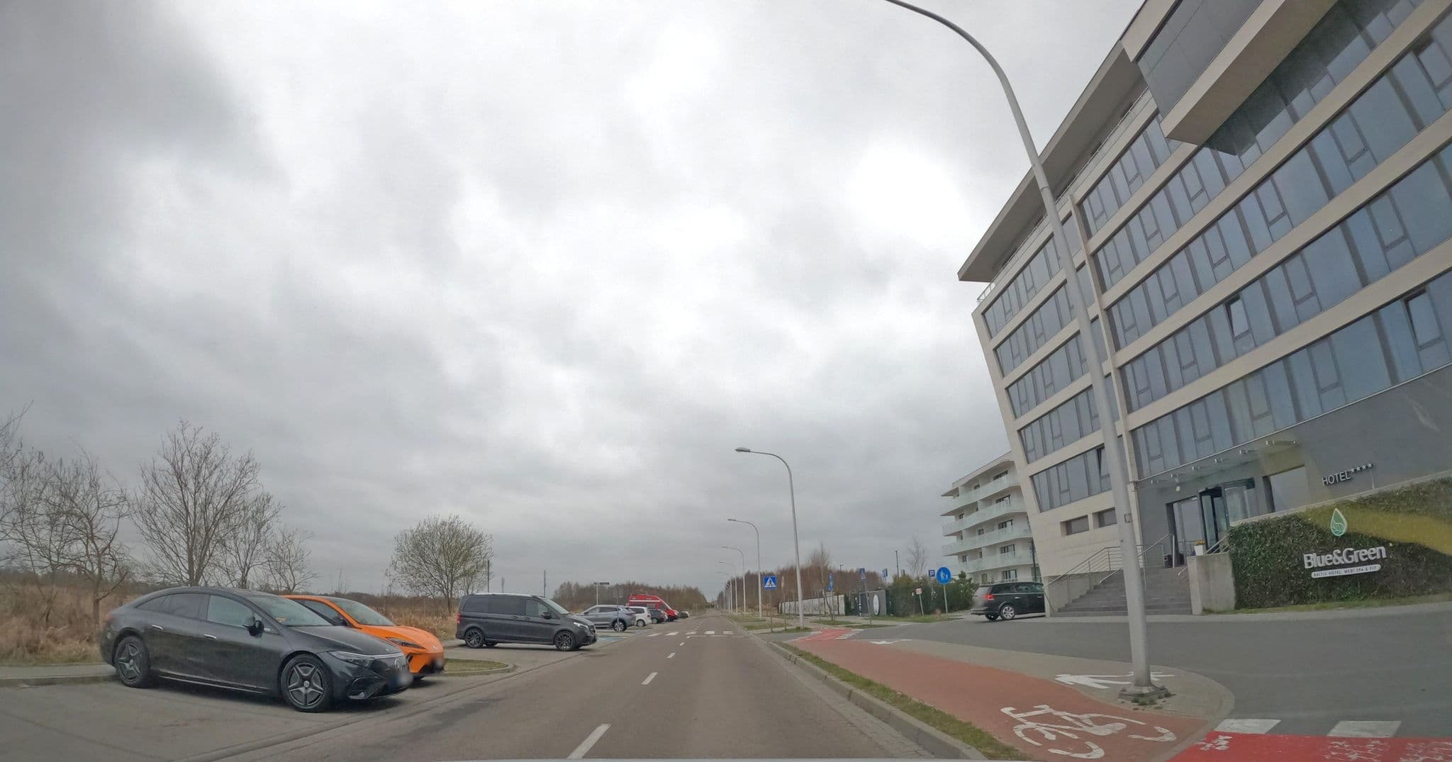 Street view near Blue & Green, Grzybowo