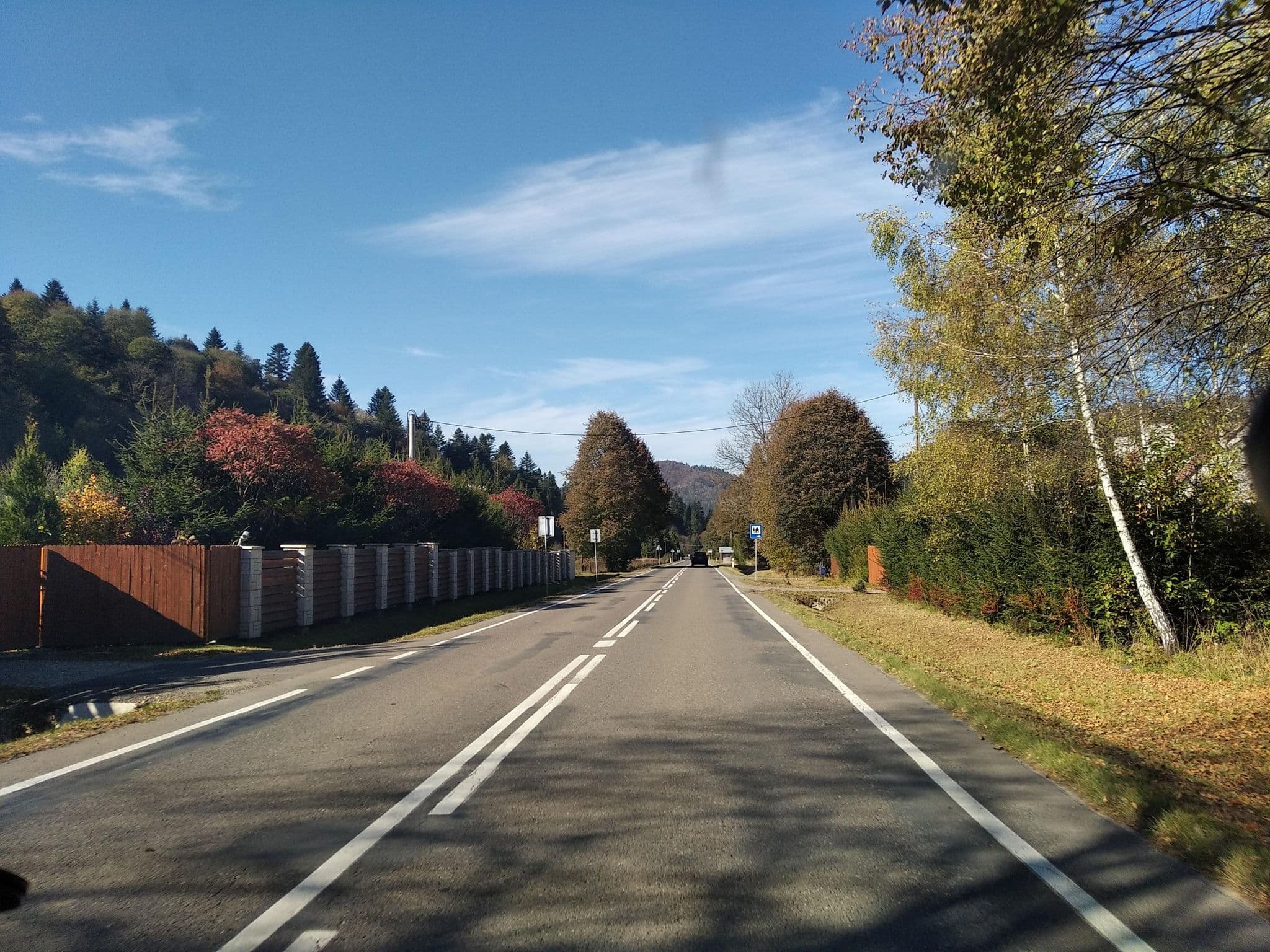 Street view near Jabłonkowa Osada, Baligród