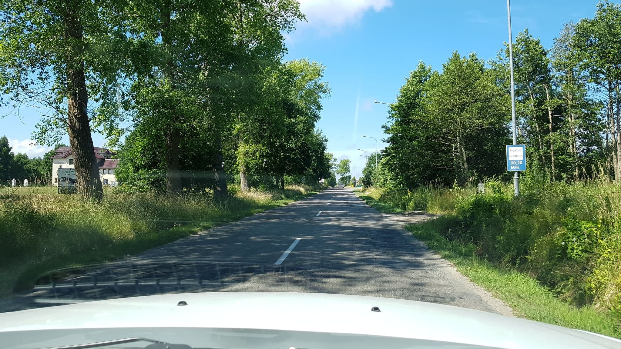 Street view near Dworek Marino, Grzybowo