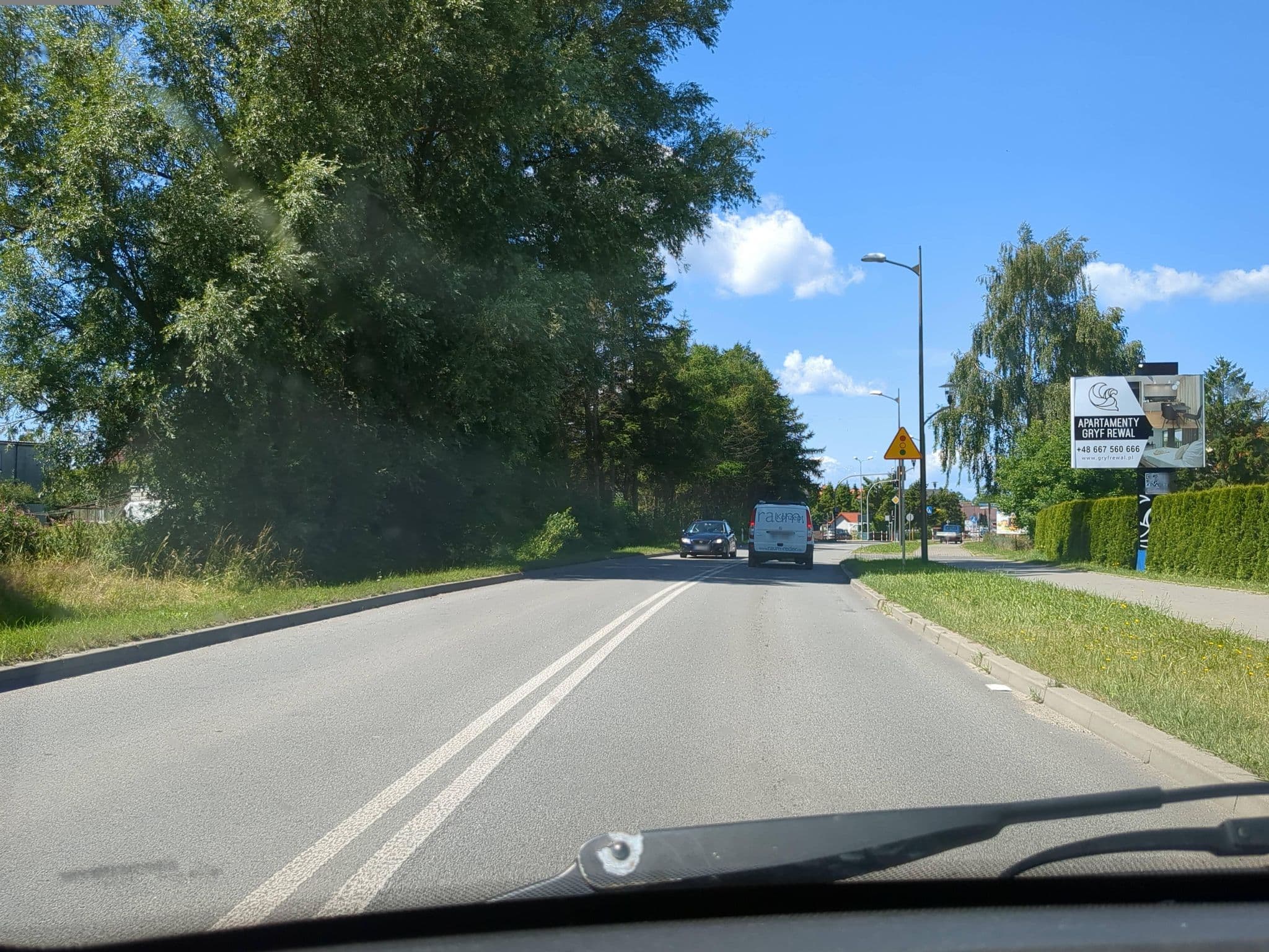 Street view near Bianco House Apartments, Pobierowo