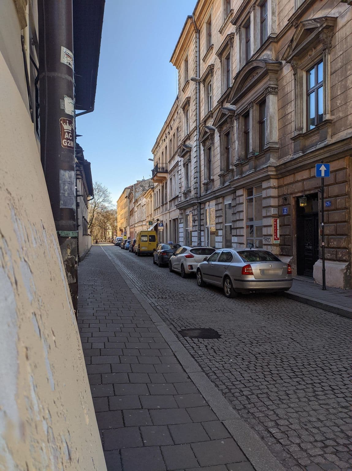Street view near Pollera, Kraków — © fantoment (CC BY-SA · Mapillary)