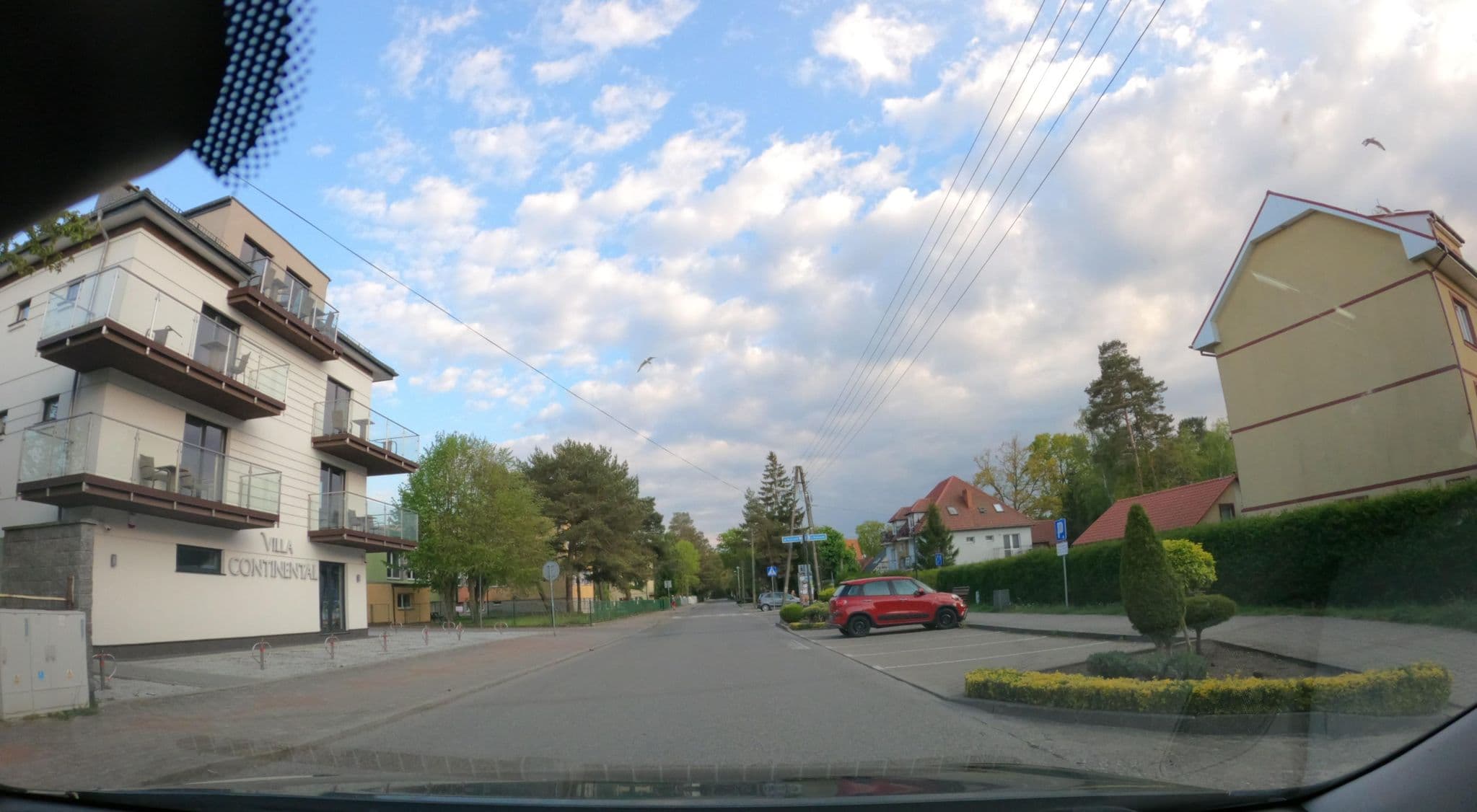 Street view near Villa Continental, Pobierowo