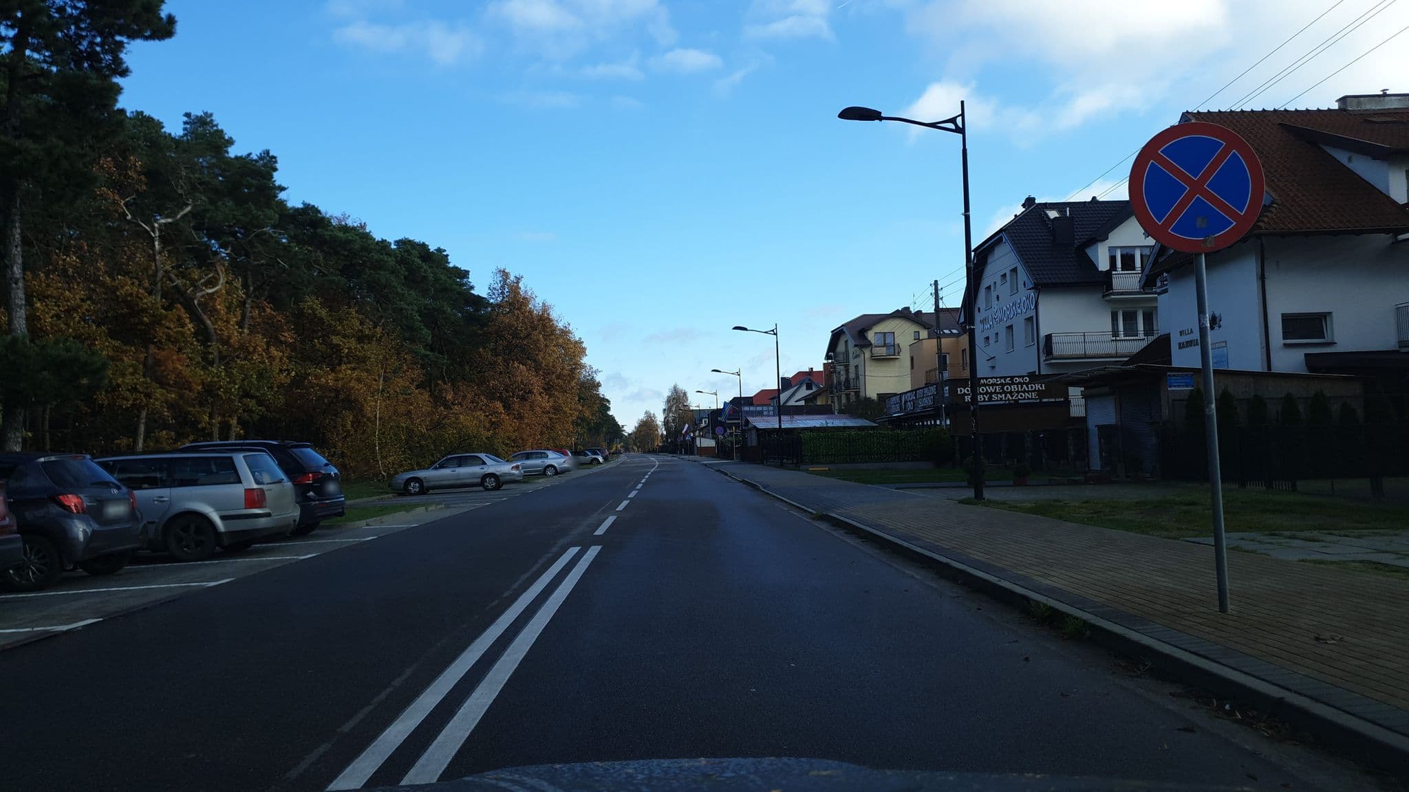Street view near Krysia, Jastrzębia Góra