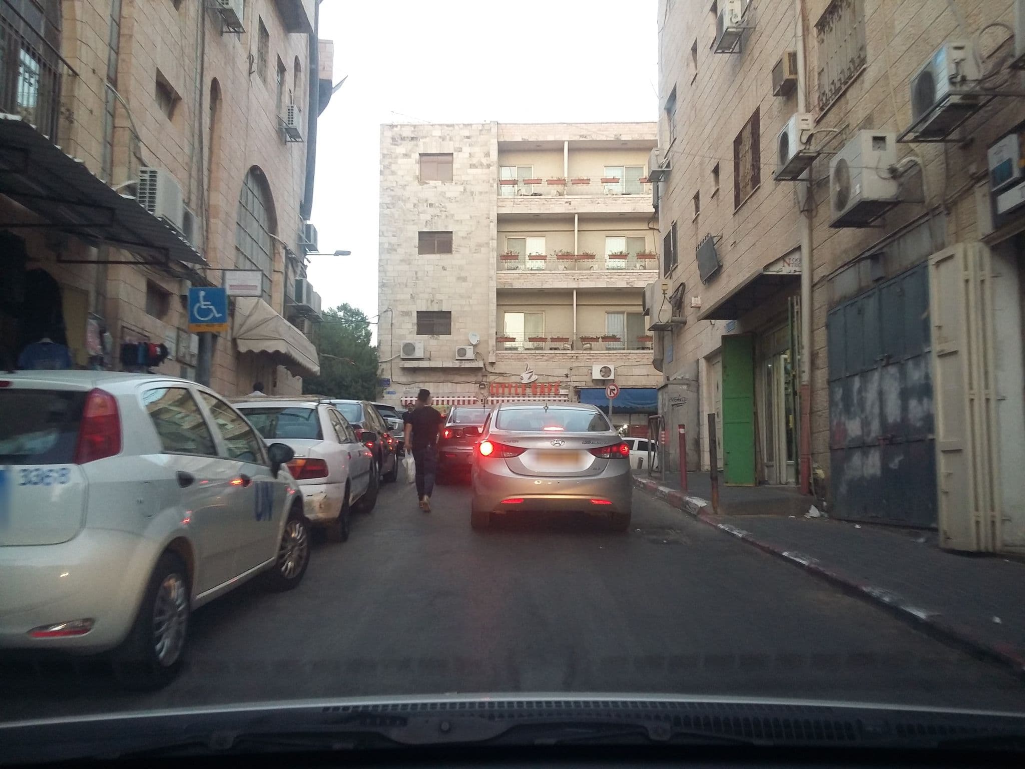 Street view near Holy Land Hotel, East Jerusalem — © woodybz (CC BY-SA · Mapillary)