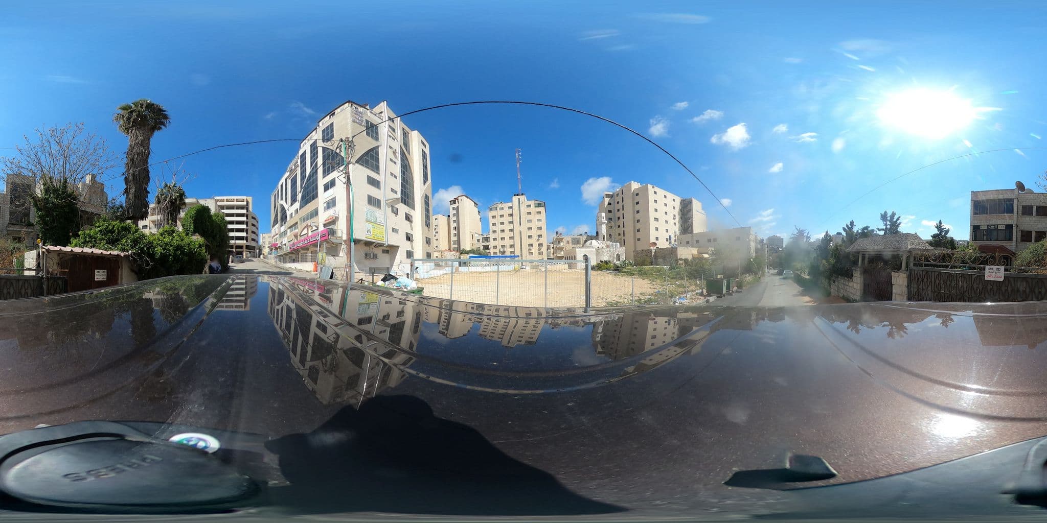 Street view near Hommus Hostel, Ramallah — © 360ms (CC BY-SA · Mapillary)