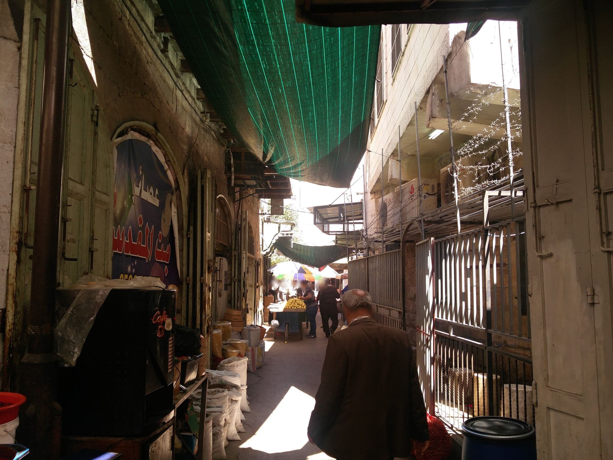 Street view near Friends Hostel.Area B, Hebron — © rriemann (CC BY-SA · Mapillary)