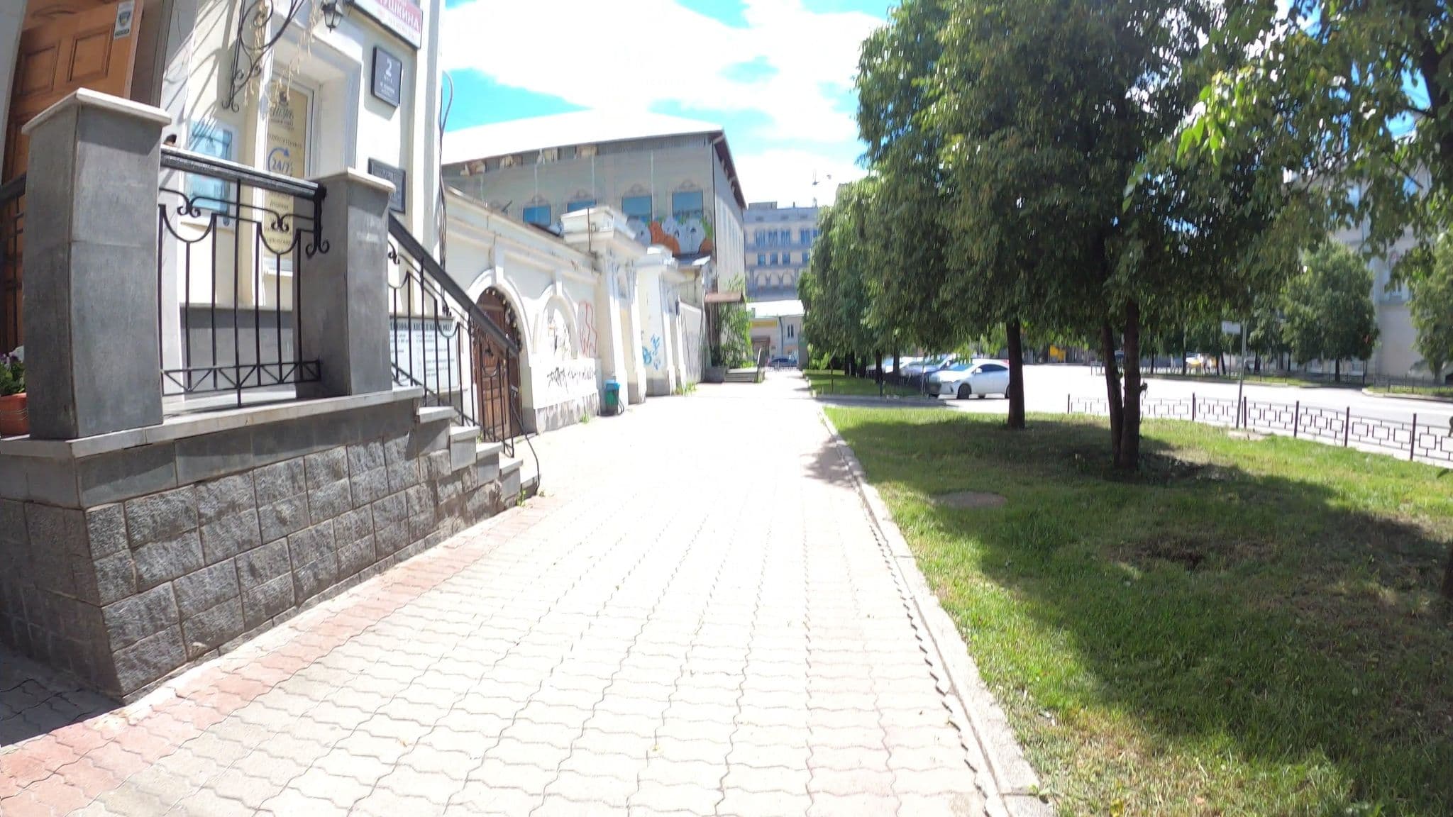 Street view near Pushkin Street, Yekaterinburg — © trolleway (CC BY-SA · Mapillary)